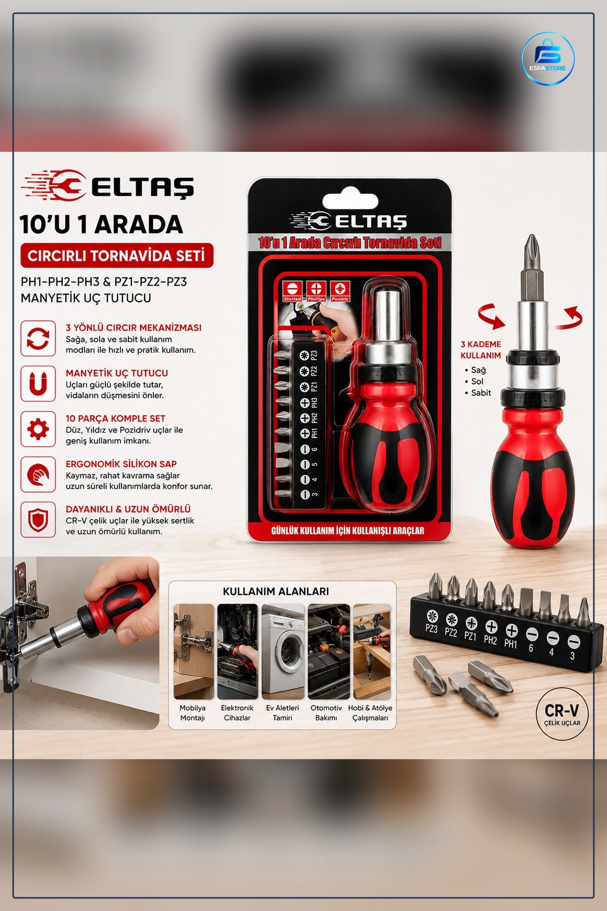 Cır cırlı Tornavida ve Bits Uçları Silikon Saplı Manyetik Uç Tutucu PH1 PH2 PH3 PZ1 PZ2 PZ3