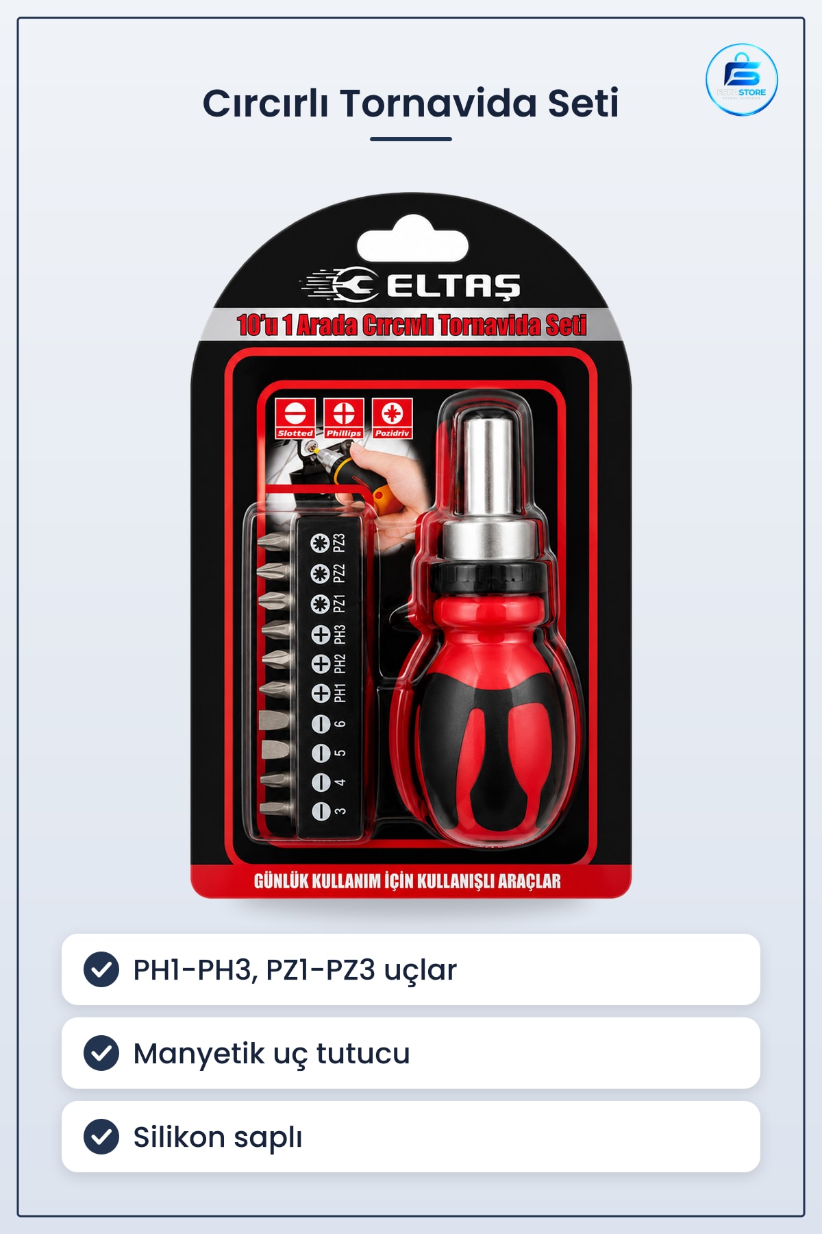 Cır cırlı Tornavida ve Bits Uçları Silikon Saplı Manyetik Uç Tutucu PH1 PH2 PH3 PZ1 PZ2 PZ3