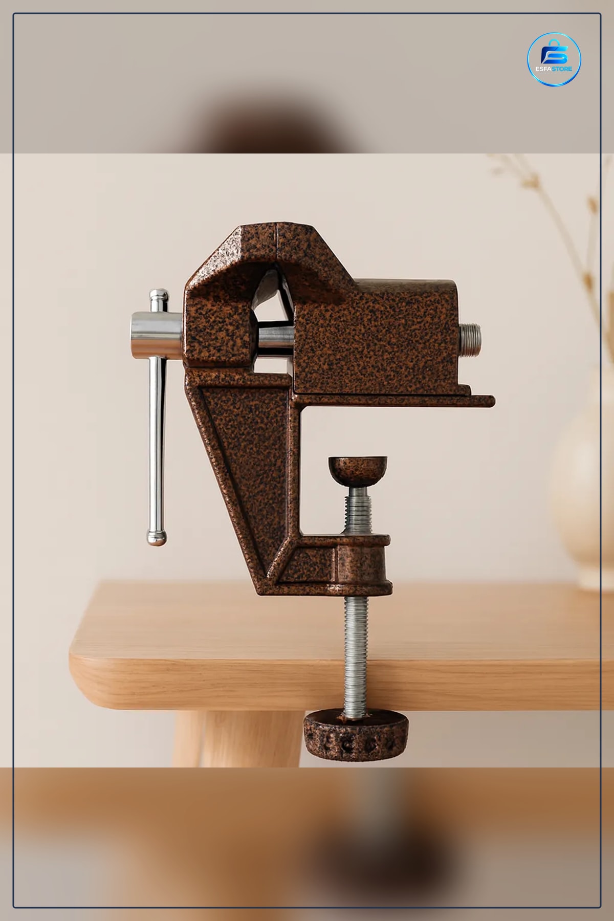 Mini Alüminyum Mengene 60 mm Masa Bağlantılı Hassas Sabitleme Hobi Modelcilik Atölye Elektronik