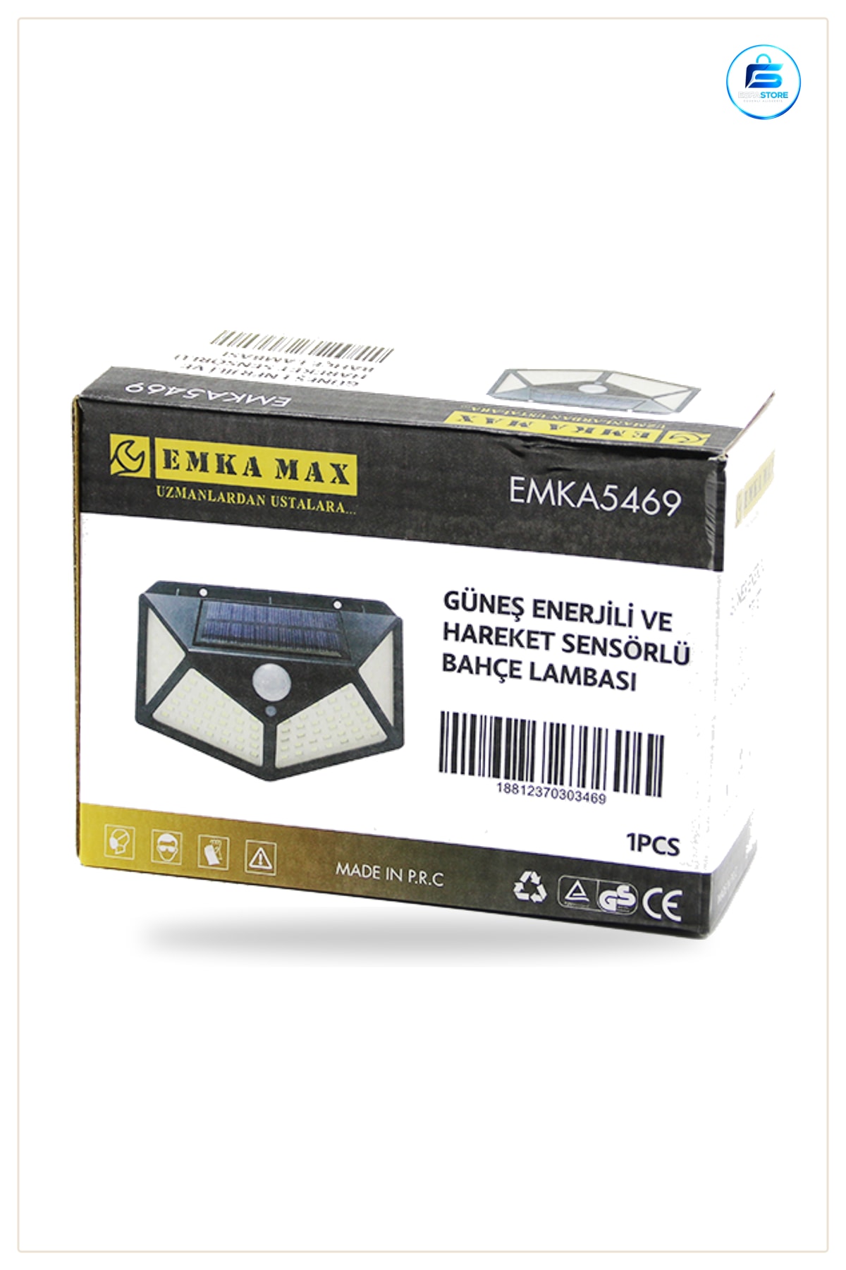 Aplik Solar Hareket Sensörlü Dış Mekan Bahçe Lambaı 9,5x13,5 cm Güneş Enerjili Duvar Açılı