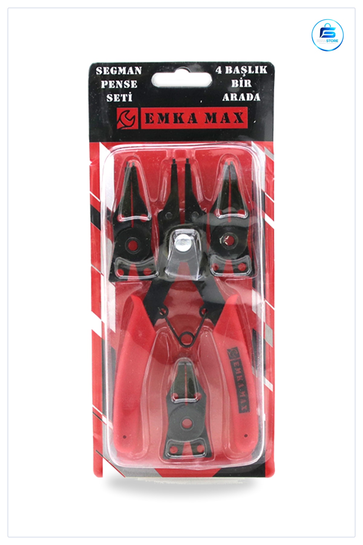 Segman Pense İç Dış Kelepeçe Değiştirilebilir Uç Set 4 Başlık Söküp Takma Hırdavat Atölye