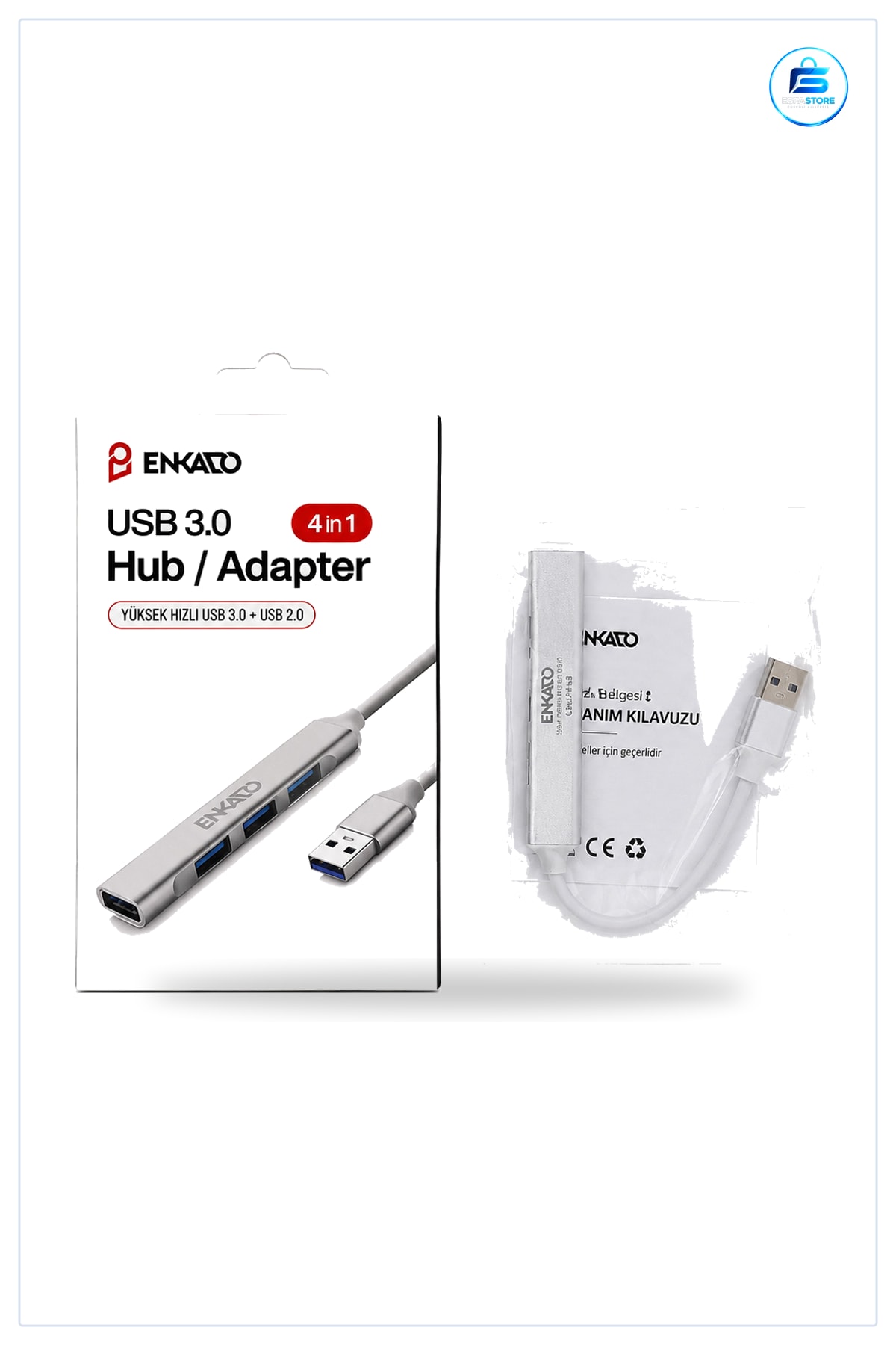 Hub Çoklayıcı 4 Port USB 3.0 Anahtarlı 5 Gbps Geriye Uyumlu Dizüstü Bilgisayar Ofis Seyahat