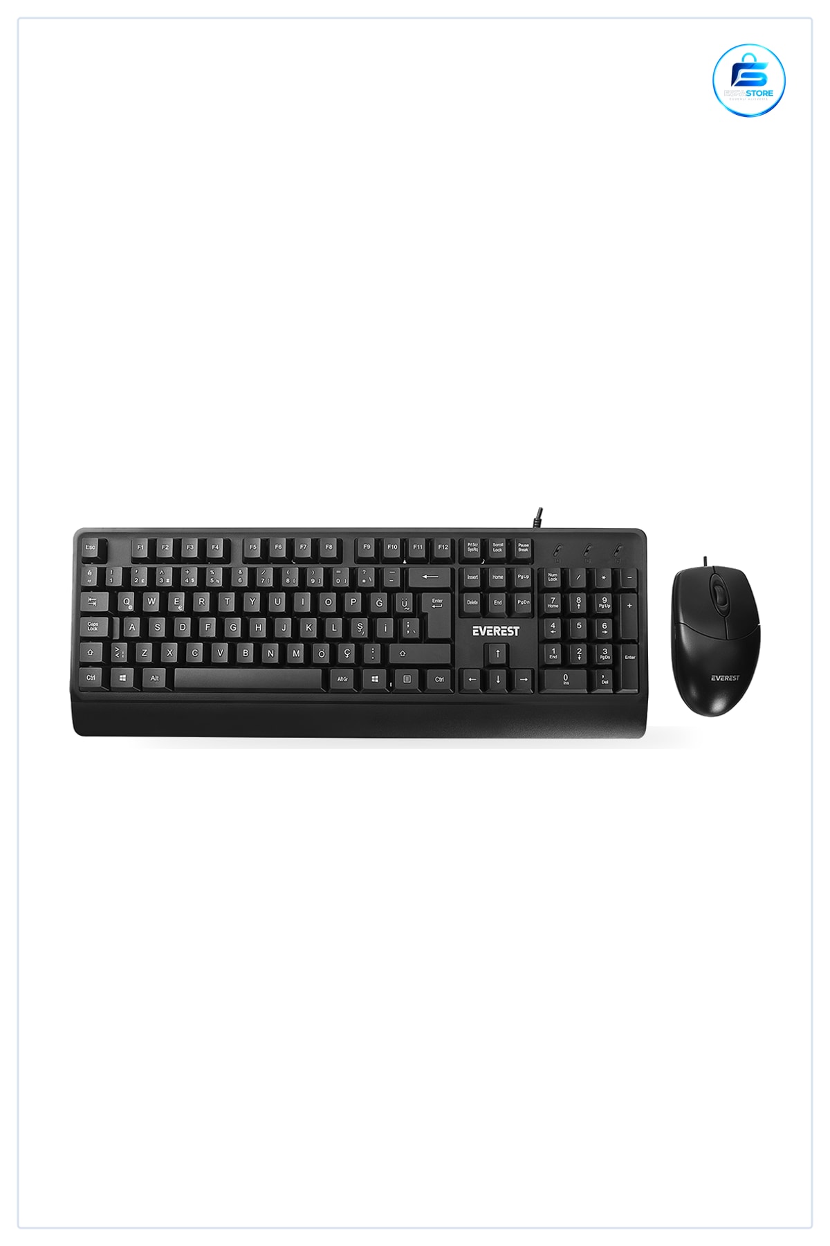 Klavye Mouse Set USB Kablolu Q Düzen DPI Optik Sensörlü Ev Ofis Tak Çalıştır Türkçe