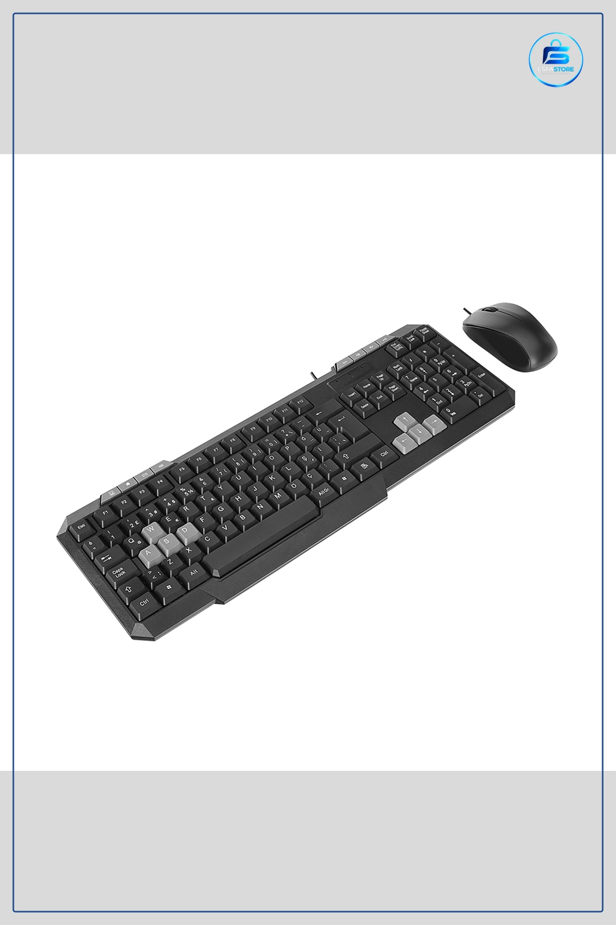 Kablolu USB Klavye Mouse Seti Türkçe Q Tuş Dizilimli DPI Ofis Ev Bilgisayarı Kullanışlı