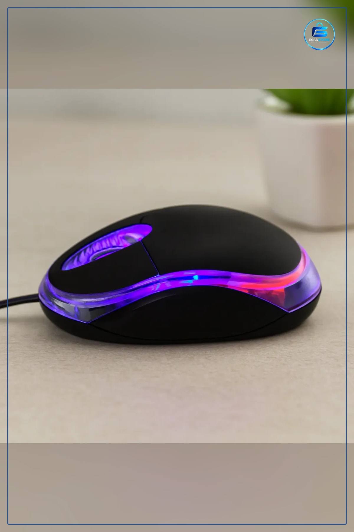 Kablolu Optik Mouse DPI Siyah USB 110 cm Işıklı Ergonomik Bilgisayar Laptop Ofis Okul
