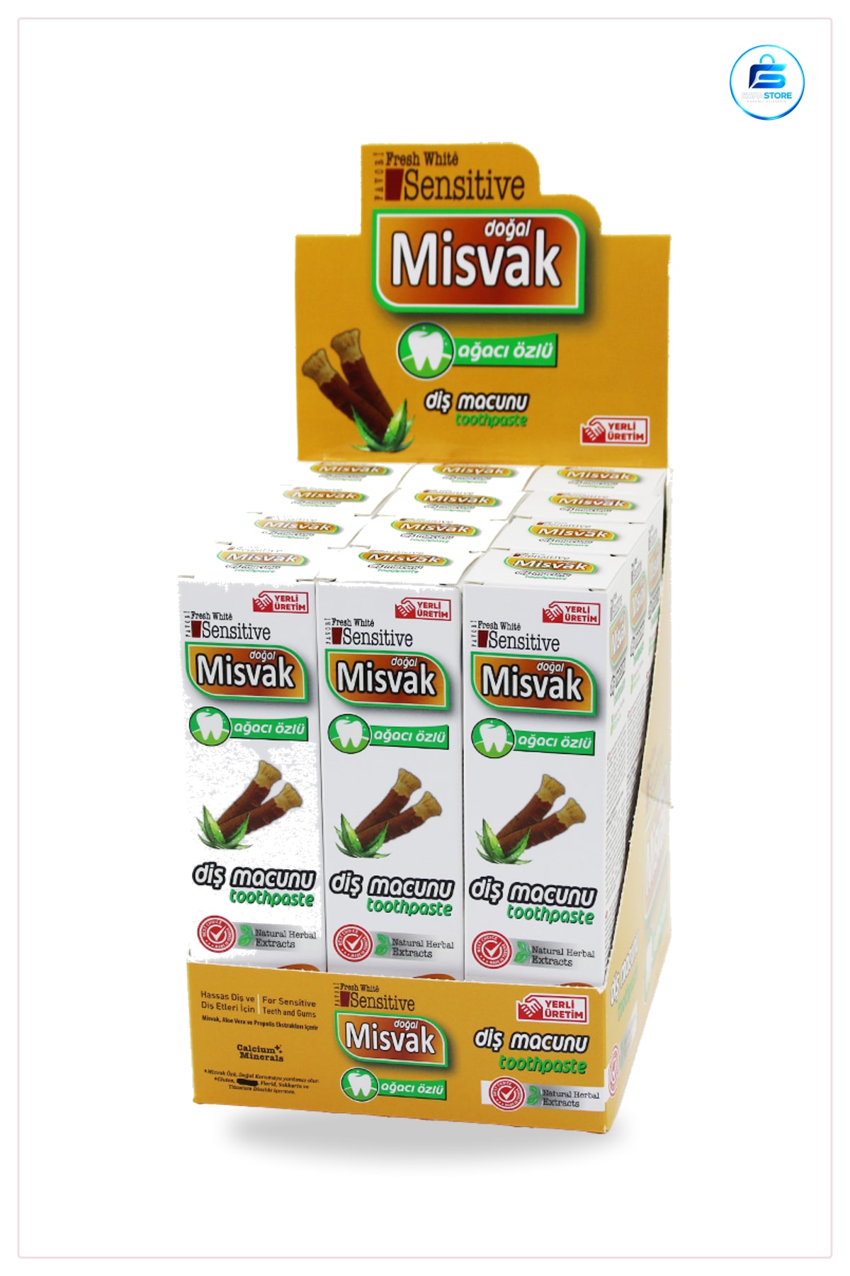 Diş Macunu Misvak Özlü Hassas Dişler İçin Doğal Ağız Kokusu Kontrolü Günlük Kullanım Ferahlık