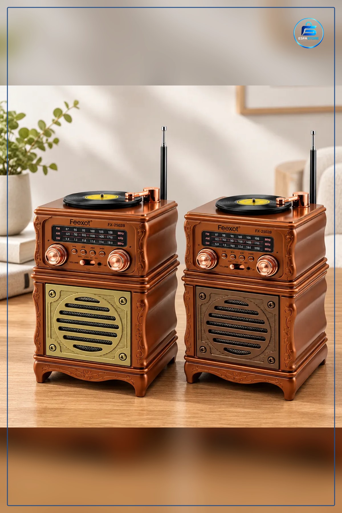 Nostaljik Radyo Hoparlör AM FM SW Bluetooth USB Type C Şarjlı Retro Taşınabilir Ev Ofis