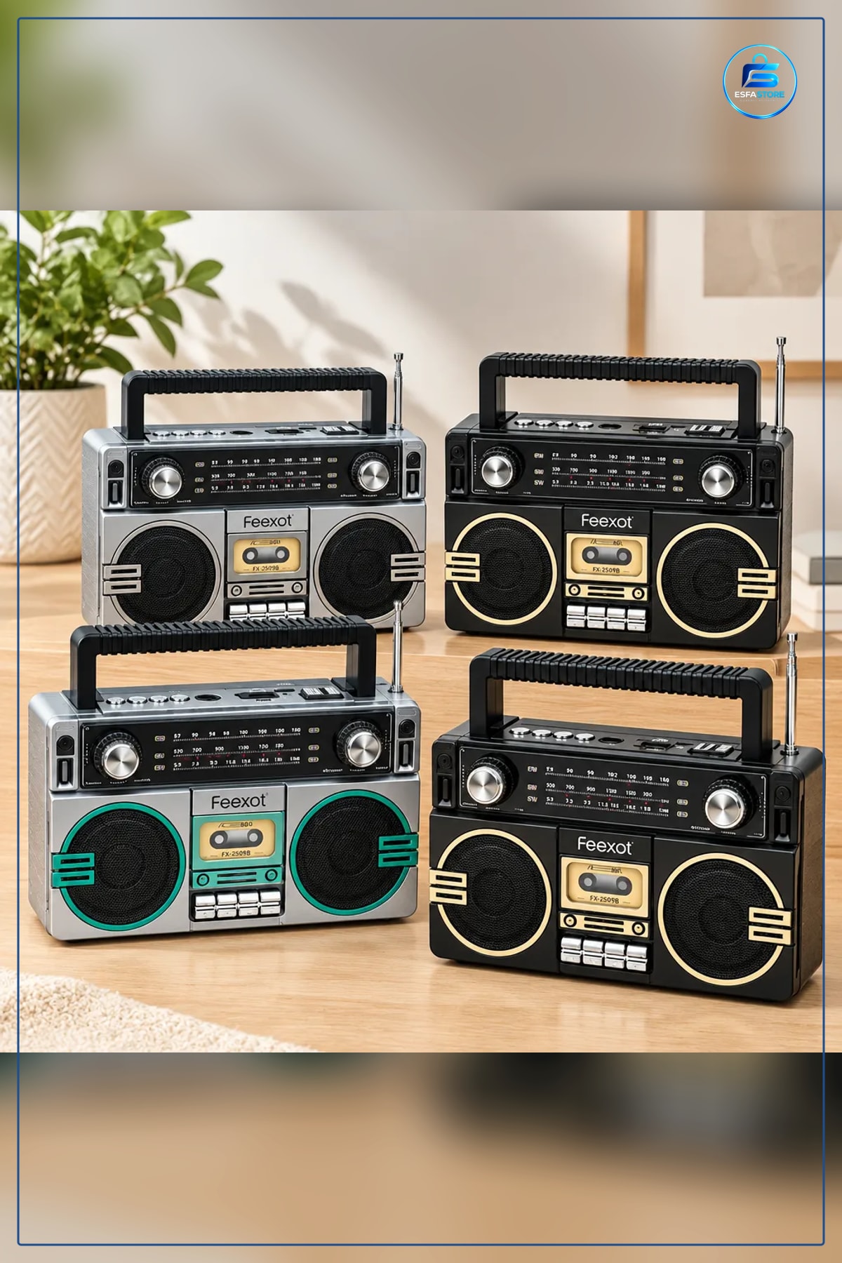 Nostaljik Radyo Bluetooth Hoparlör Şarjlı FM USB TF MP3 Çalar İbreli Taşınabilir Kablosuz