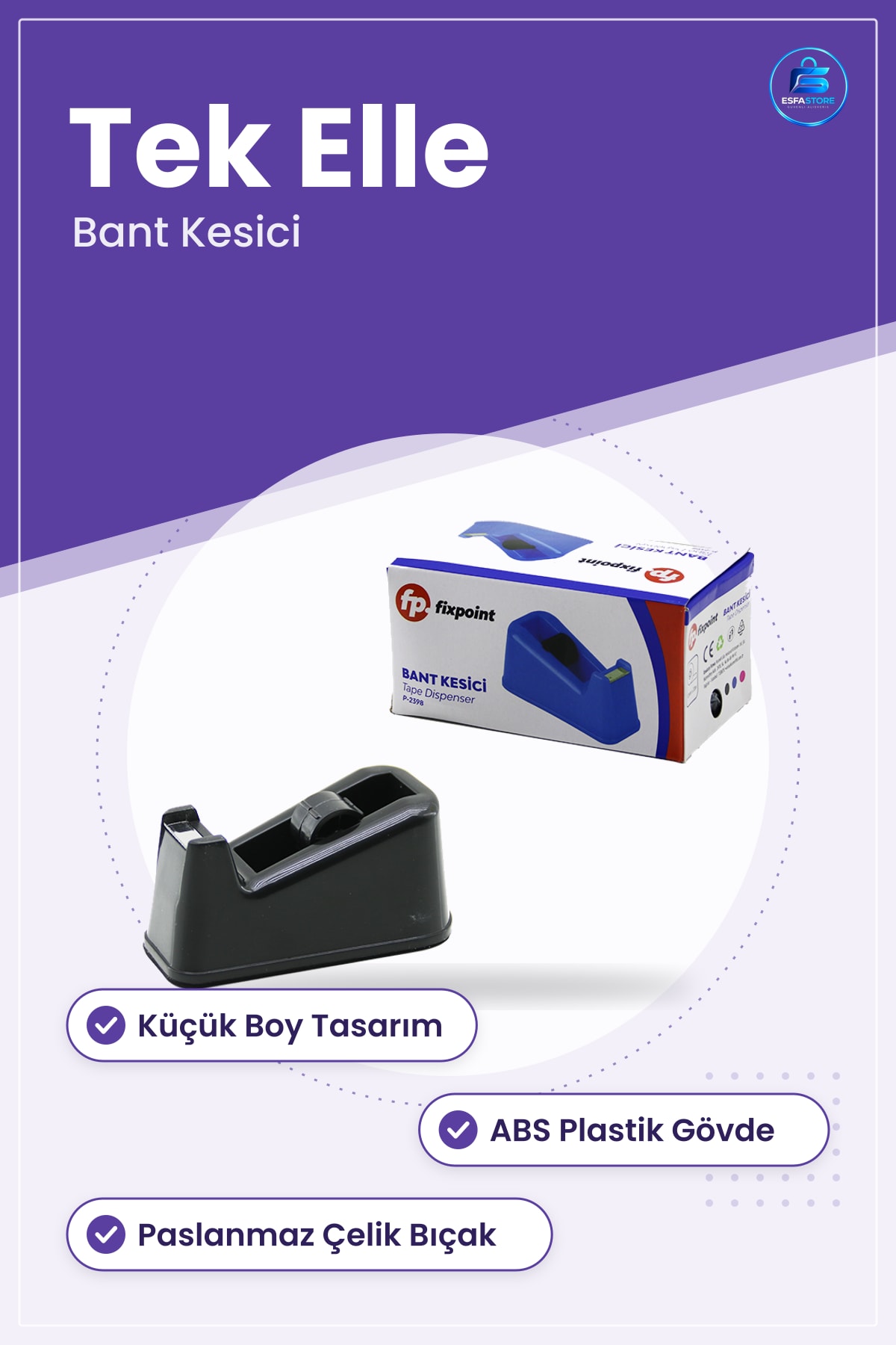 Masaüstü Bant Kesici Küçük Boy Para Bandı Makinesi Ofis Kırtasiye Tek Elle Kullanım