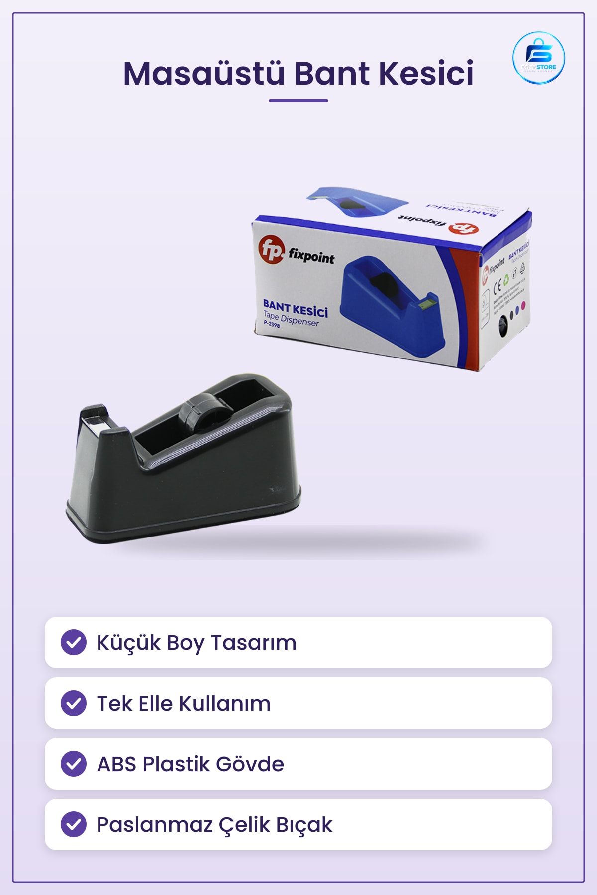 Masaüstü Bant Kesici Küçük Boy Para Bandı Makinesi Ofis Kırtasiye Tek Elle Kullanım