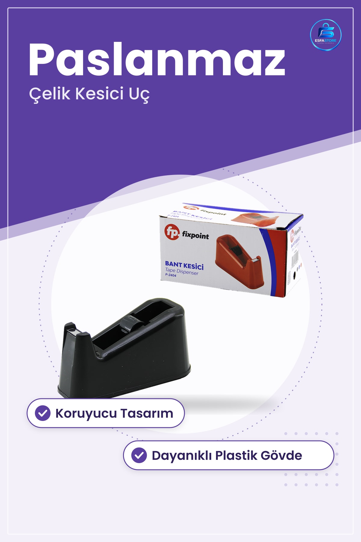 Para Bant Kesici Masaüstü Makinesi Paslanmaz Bıçaklı Dayanıklı Plastik Gövdeli Ofis Kırtasiye