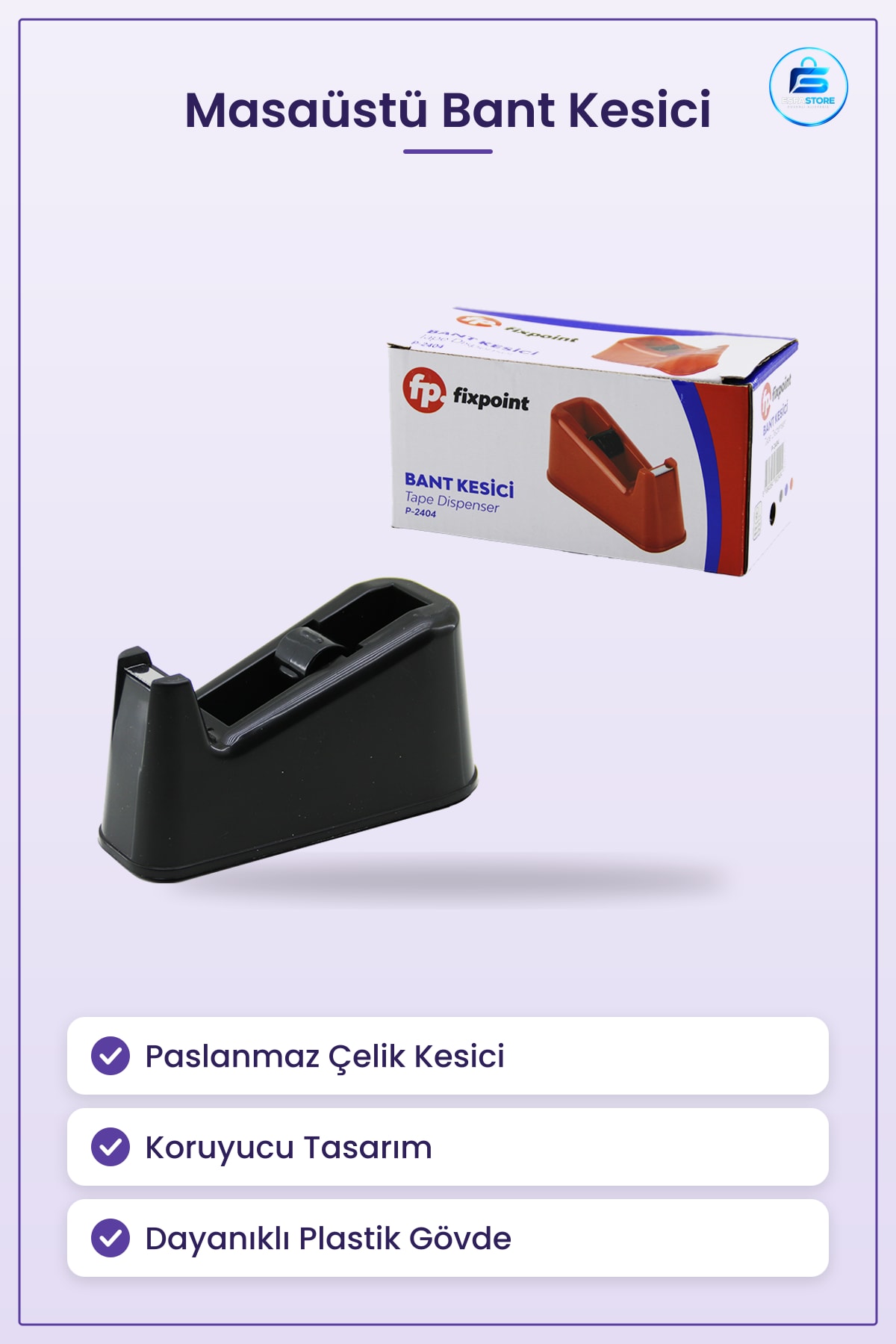 Para Bant Kesici Masaüstü Makinesi Paslanmaz Bıçaklı Dayanıklı Plastik Gövdeli Ofis Kırtasiye