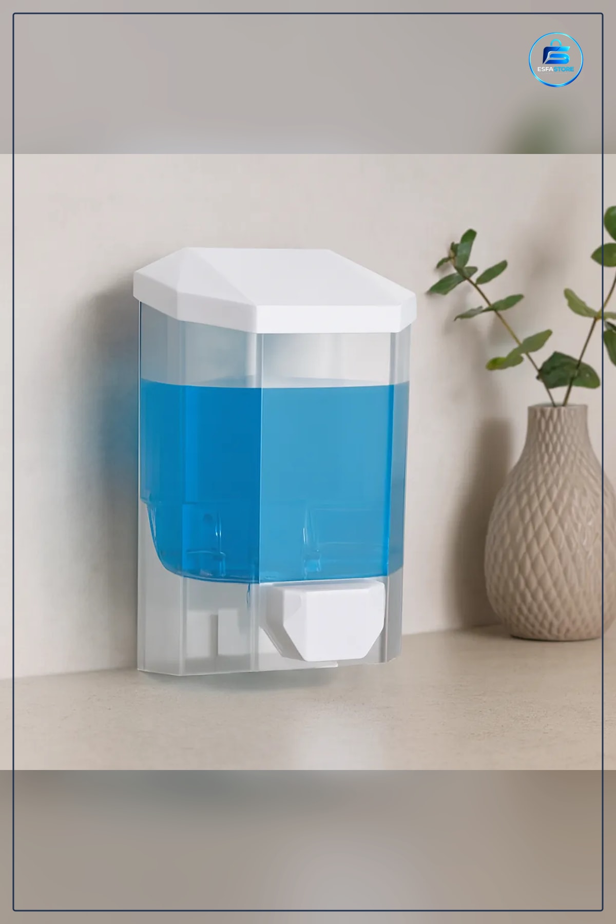 Duvara Monteli Sıvı Sabunluk 500 ml Banyo Restoran Pompalı Hijyenik Dezenfektan Dağıtıcı