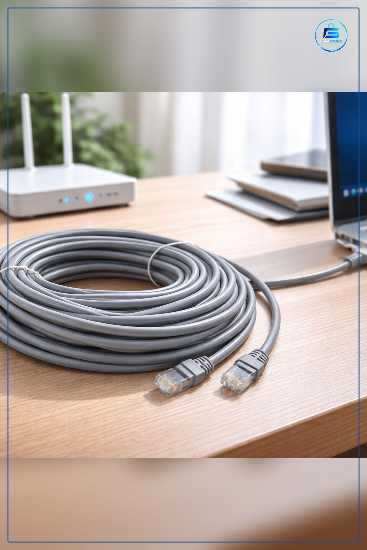 Network Kablosu CAT6 20m Ethernet İnternet Data Gigabit RJ45 Ev ve Ofis Ağı Bağlantı Yüksek Hız
