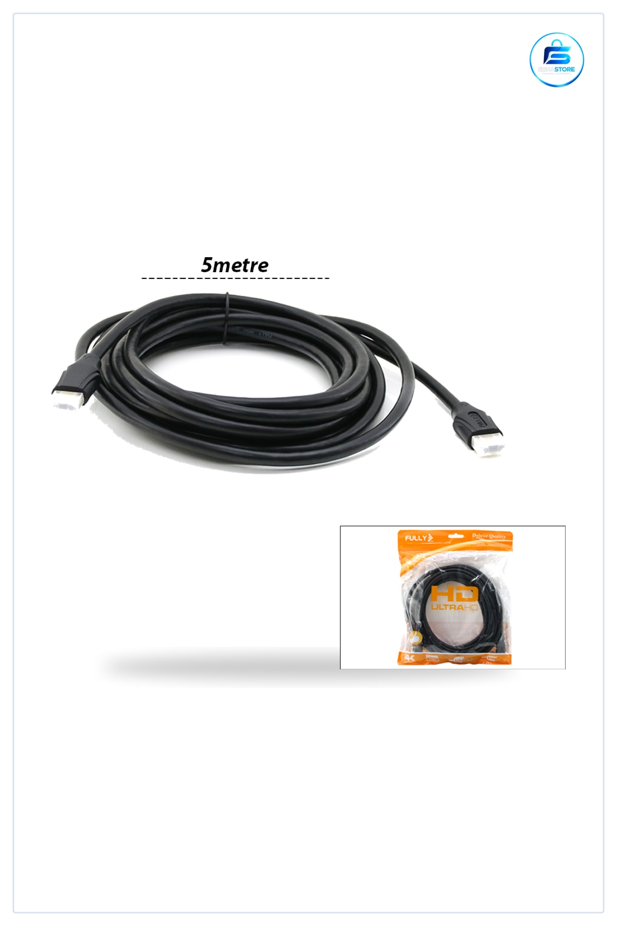 HDMI Kablo 5 m V1.4 Ultra HD 4K Saf Bakır OFC Altın Kaplama Televizyon Monitör Bağlantı