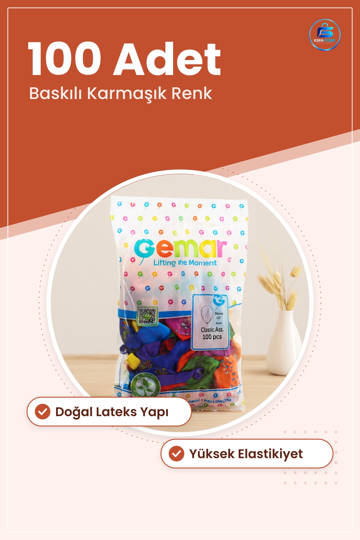 Baskılı Karmaşık Renk Balon 100 Adet Doğal Lateks Parti Doğum Günü Nişan Düğün Kutlama Dekor