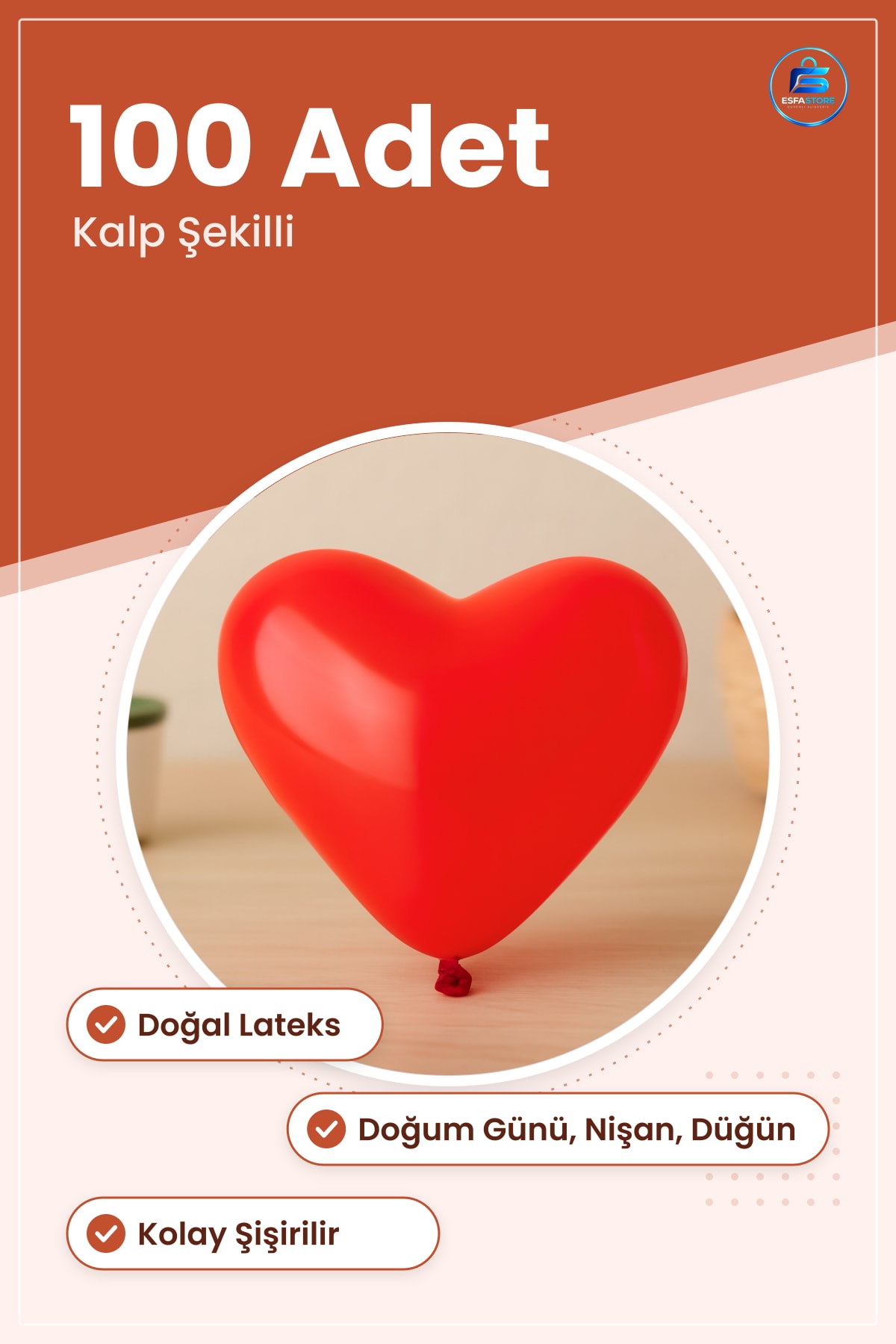 Kırmızı Kalp Balon 100 Adet Lateks Doğum Günü Nişan Düğün Parti Dekorasyon Malzemesi