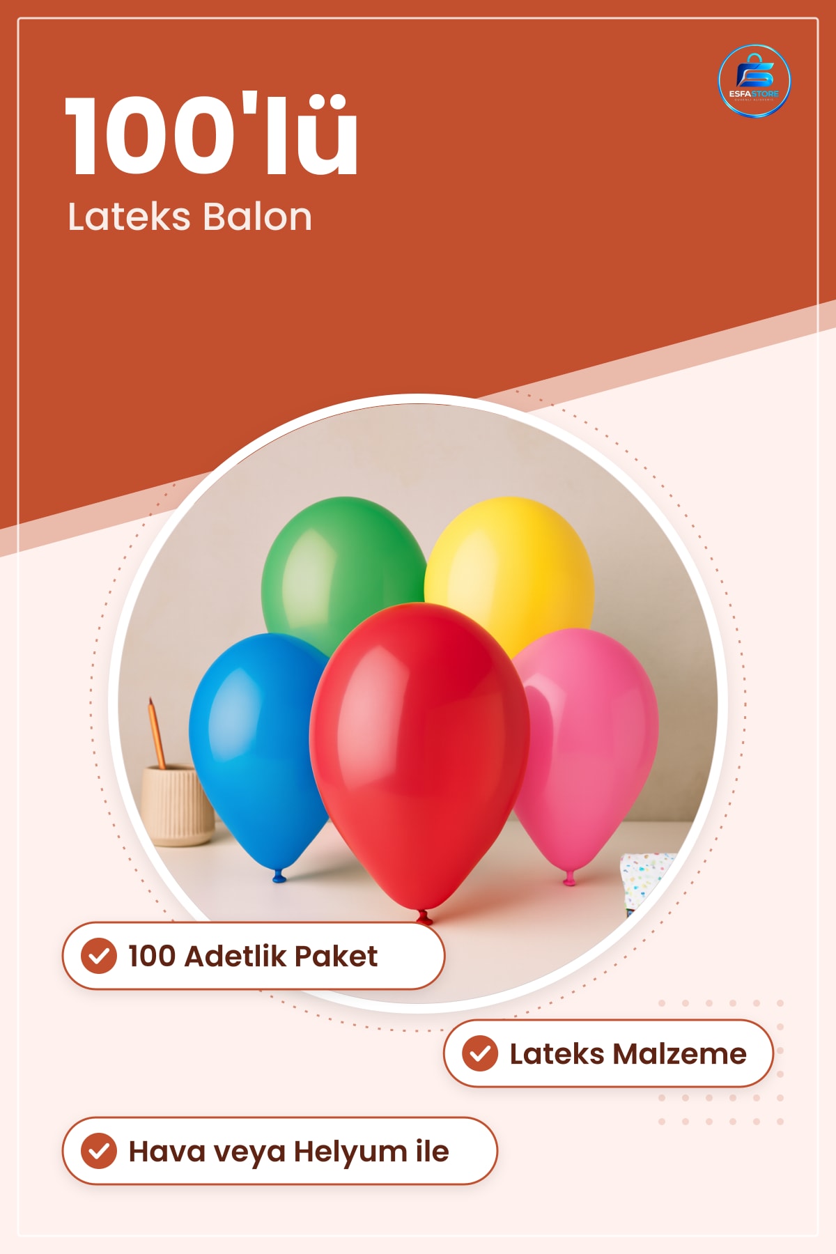 Renkli Klasik Balon 100'lü Lateks Doğum Günü Parti Kına Süsleme Dekorasyon Helyum Hava