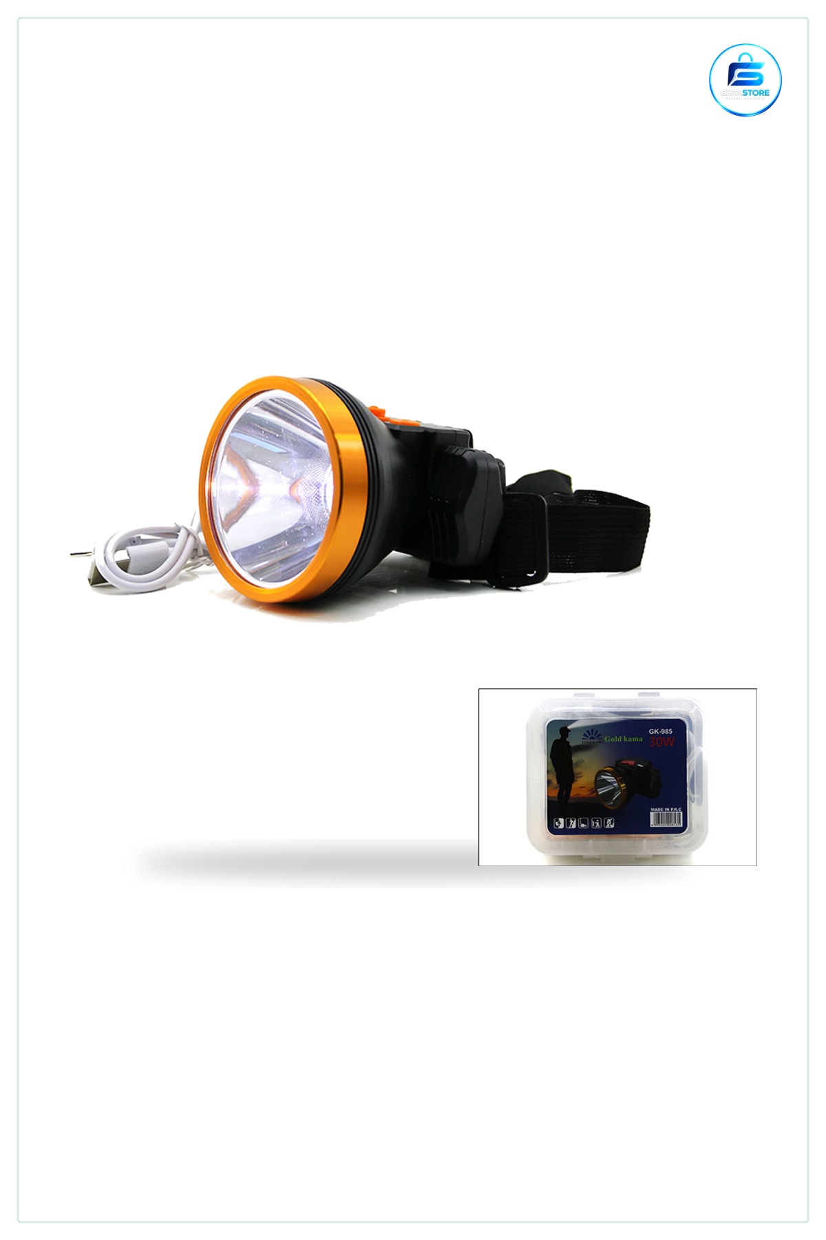 Şarjlı Kafa Lambası 30W USB Type-C Kamp Yürüyüş Tamir Eller Serbest Taşınabilir LED Işık