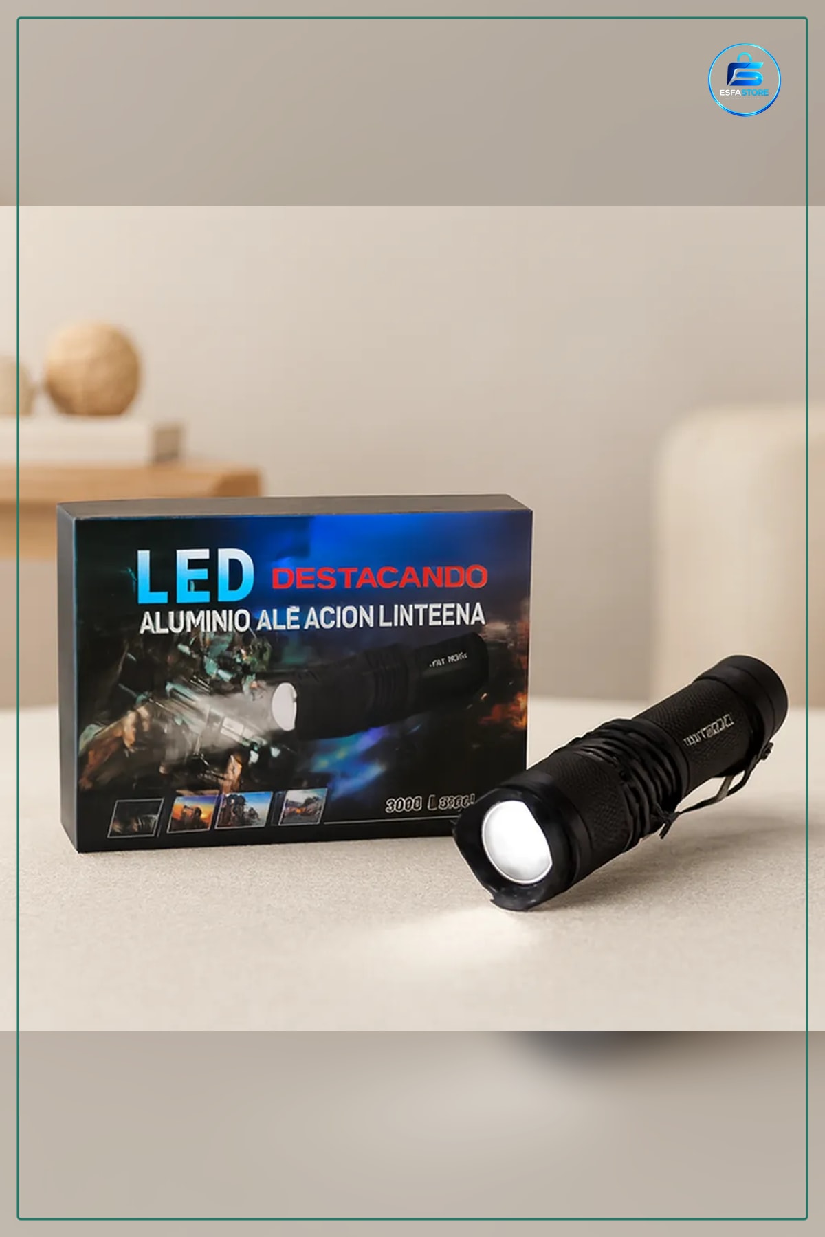 El Feneri Zoomlu Şarjlı 3000 Lumen Metal Kasa 12.5 cm Spot ve Geniş Işık Kamp Outdoor