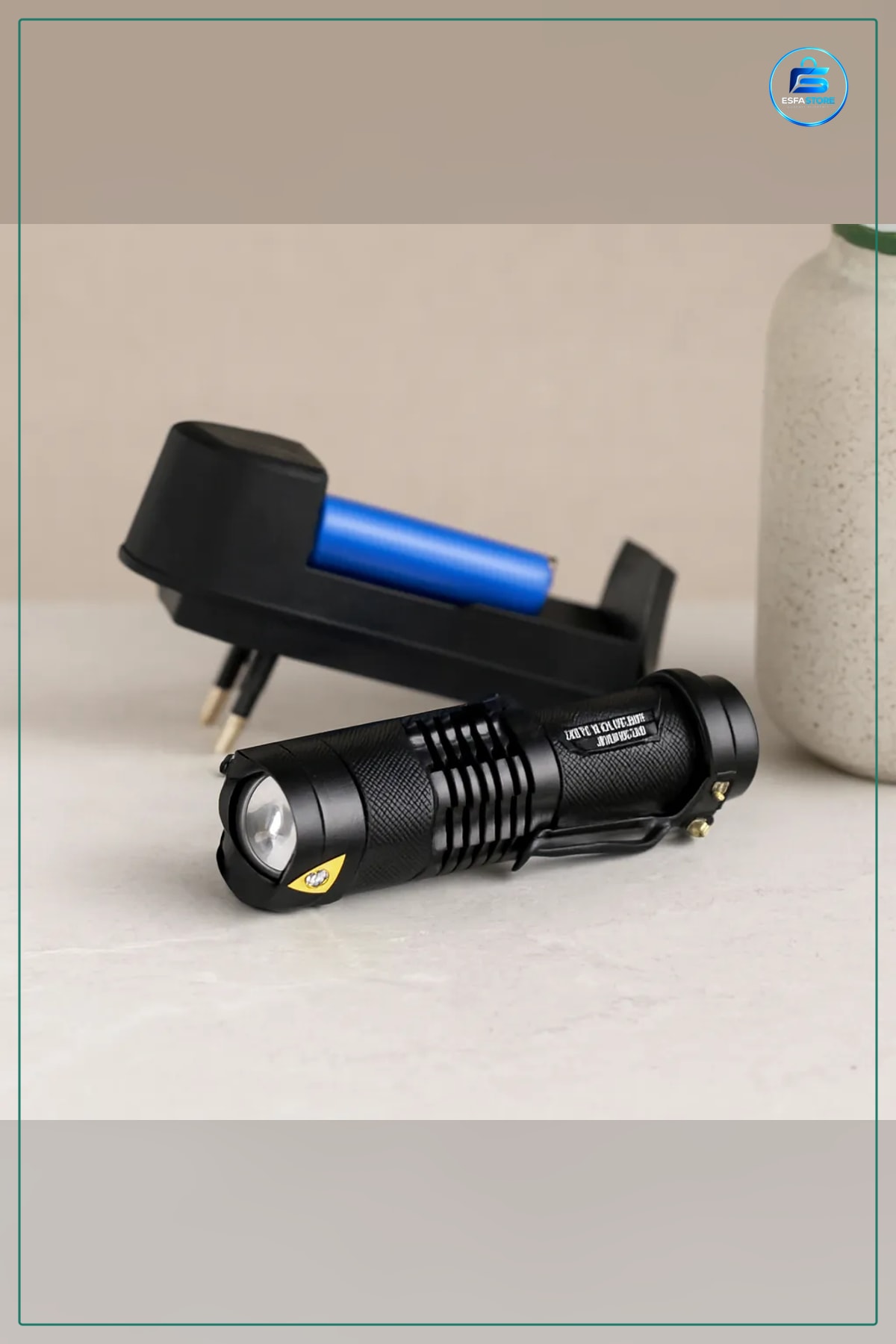 El Feneri COB LED Metal Zoomlu 9 cm 2in1 Şarjlı Kompakt Taşınabilir Kamp Ev Araç Aydınlatma