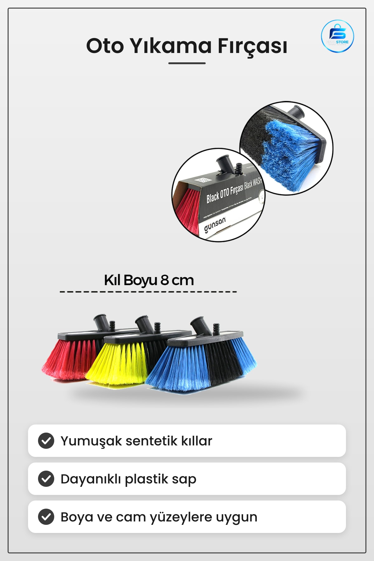 Oto Yıkama Fırçası Yumuşak Kaplı Araç Bakım Temizlik Sapı Dayanıklı Plastik Boya Cam Gövde Nazik