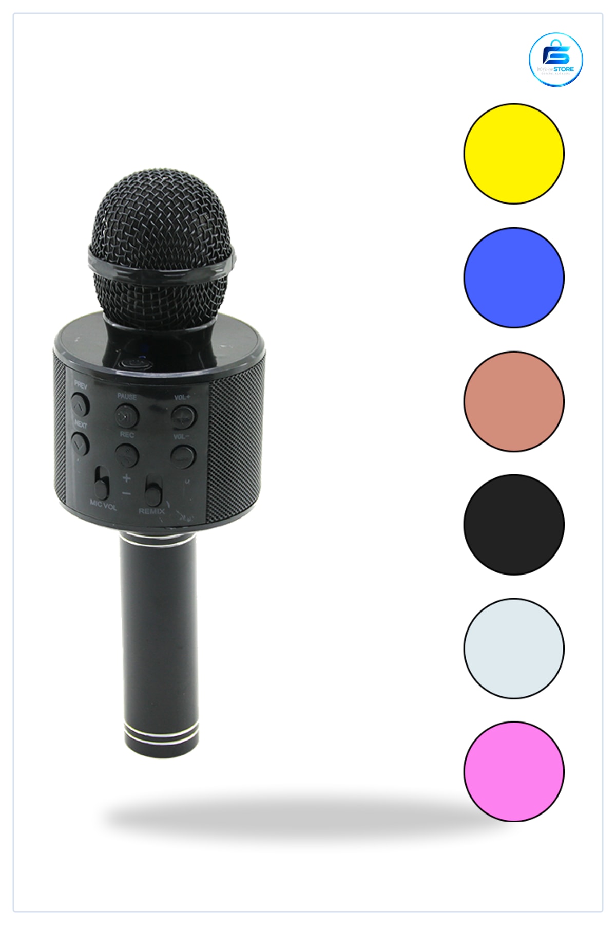 Kablosuz Karaoke Mikrofon Hoparlör 800mAh USB TF AUX Bluetooth Taşınabilir Ev Parti Eğlence