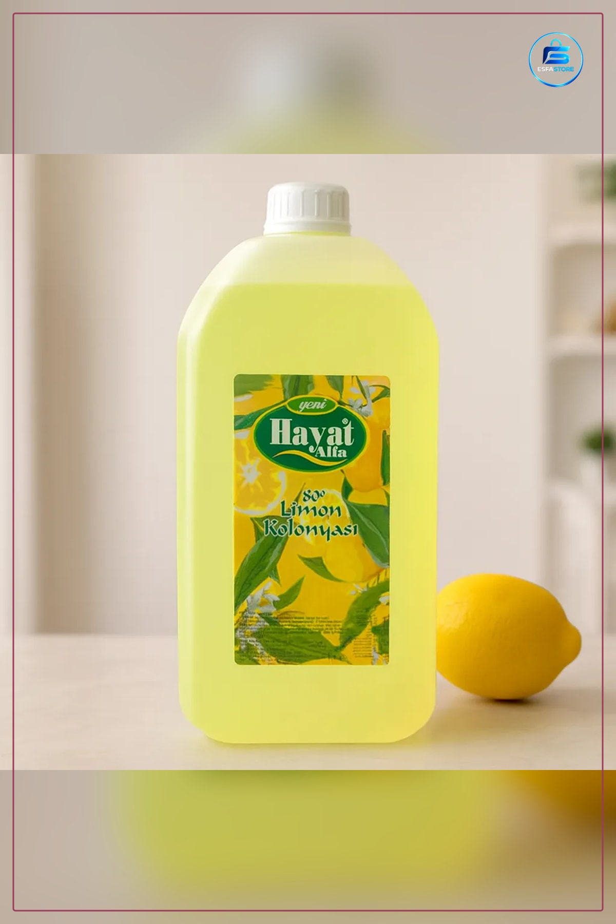 Limon Kolonya 5 Litre Bidon Alkollü Ferah Kokulu Hızlı Kuruyan El Ev ve Misafir Kullanım Hijyen