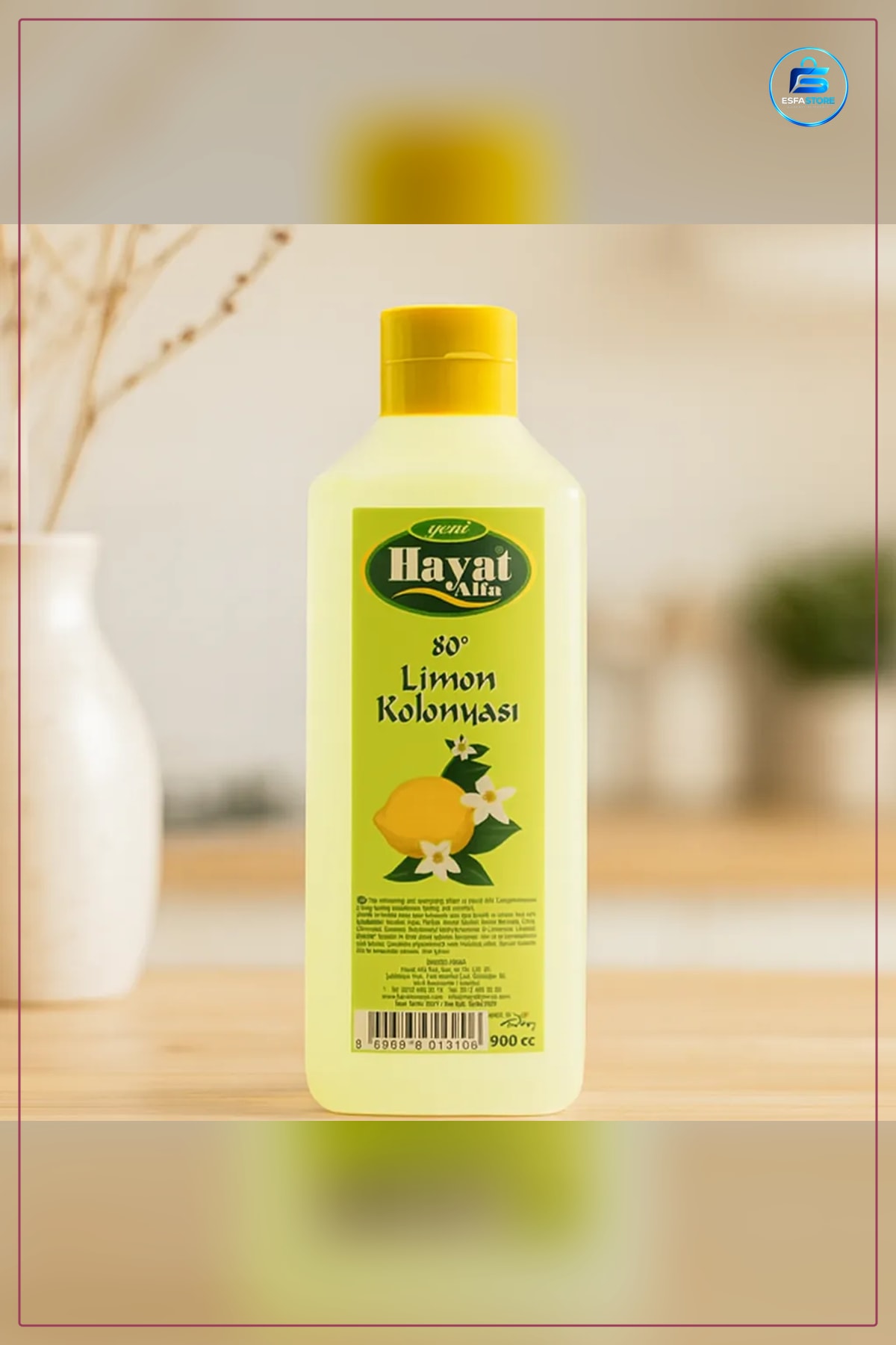 Limon Kolonyası 900 ml Derece Alkollü Ferah Esanslı Kişisel Bakım Ev Temizlik Hızlı Kuruyan
