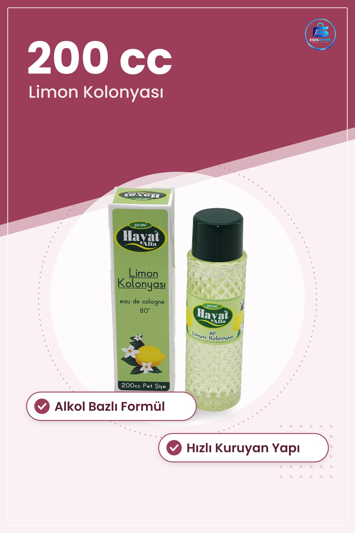 Limon Kolonyası 200cc Pet Şşe Alkol Bazlı Doğal Esanslı Ferahlatıcı Kişisel Bakım