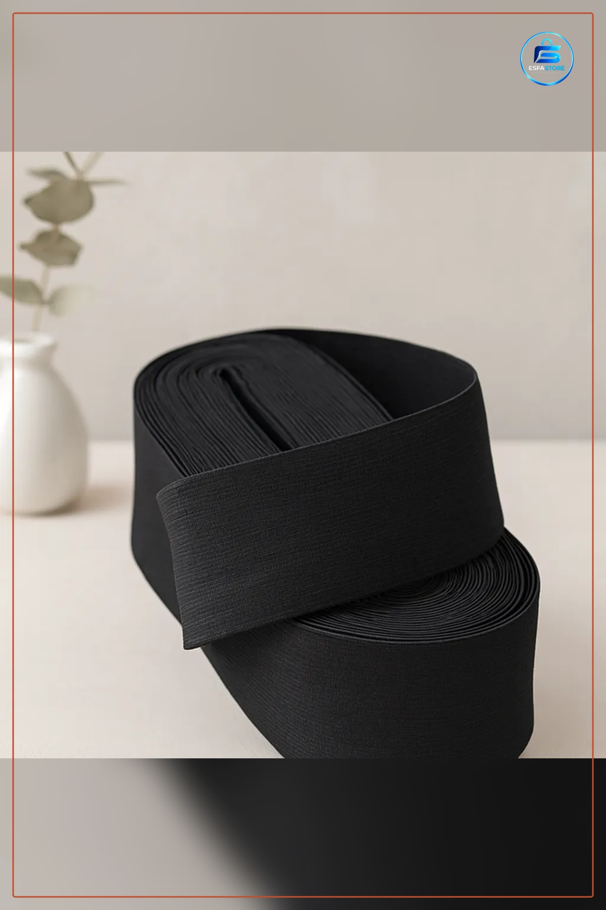 Paça Lastii Geniş Siyah 3 cm 10 m Elastik Kauçuk Çekirdekli Polyester Kumaş Dikiş Terzilik Bel