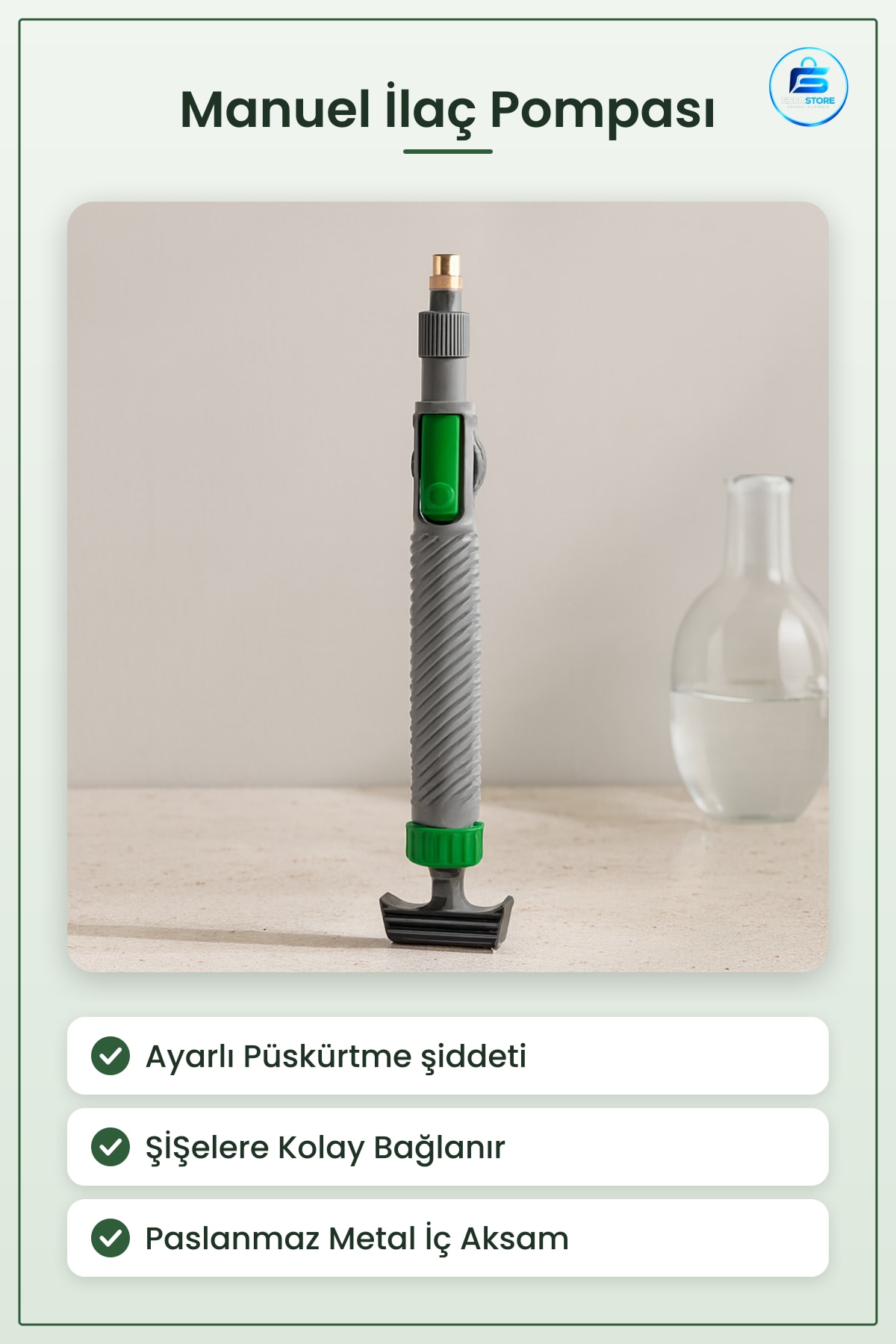 Sulama Başlığı Yüksek Basınçlı Ayarlı Manuel İlaç Pompası Bahçe Sera İlaçlama Sprey Tabancası