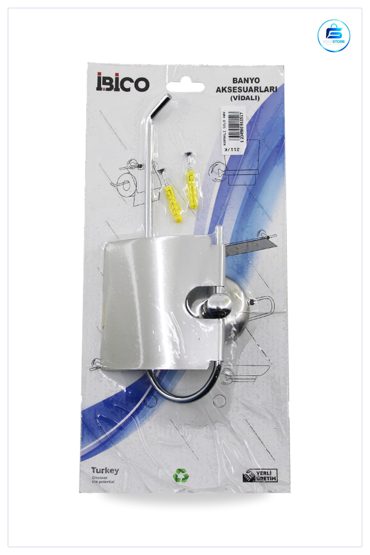 Kapaklı Tuvalet Kağıtlığı Metal Kağıt Havluluk Vidalı Montaj Banyo Aksesuarı Paslanmaya Dayanıklı