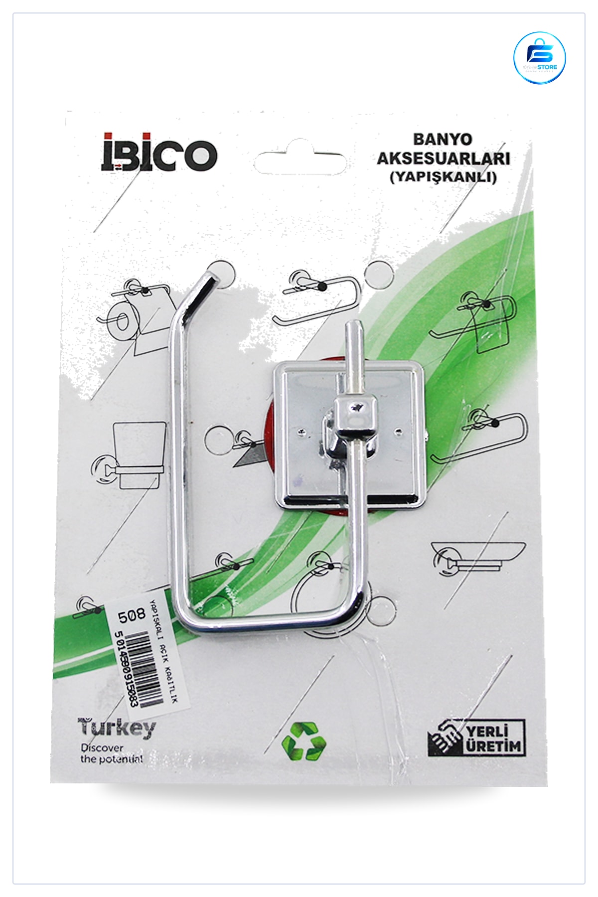 Tuvalet Kağıtlığı Yapışkanlı Metal Banyo Montaj Delmesiz Açık WC Kağıt Rulo Tutucu Dayanıklı