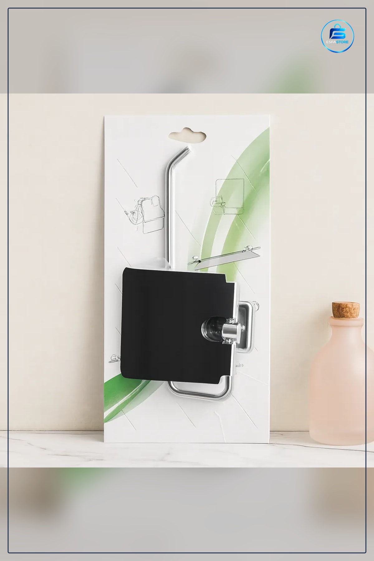 Kapaklı Metal Banyo Kasıt Havluluk Yapışkanlı Montaj Tuvalet Kağıtı Tutucu Delik Açmadan Kolay