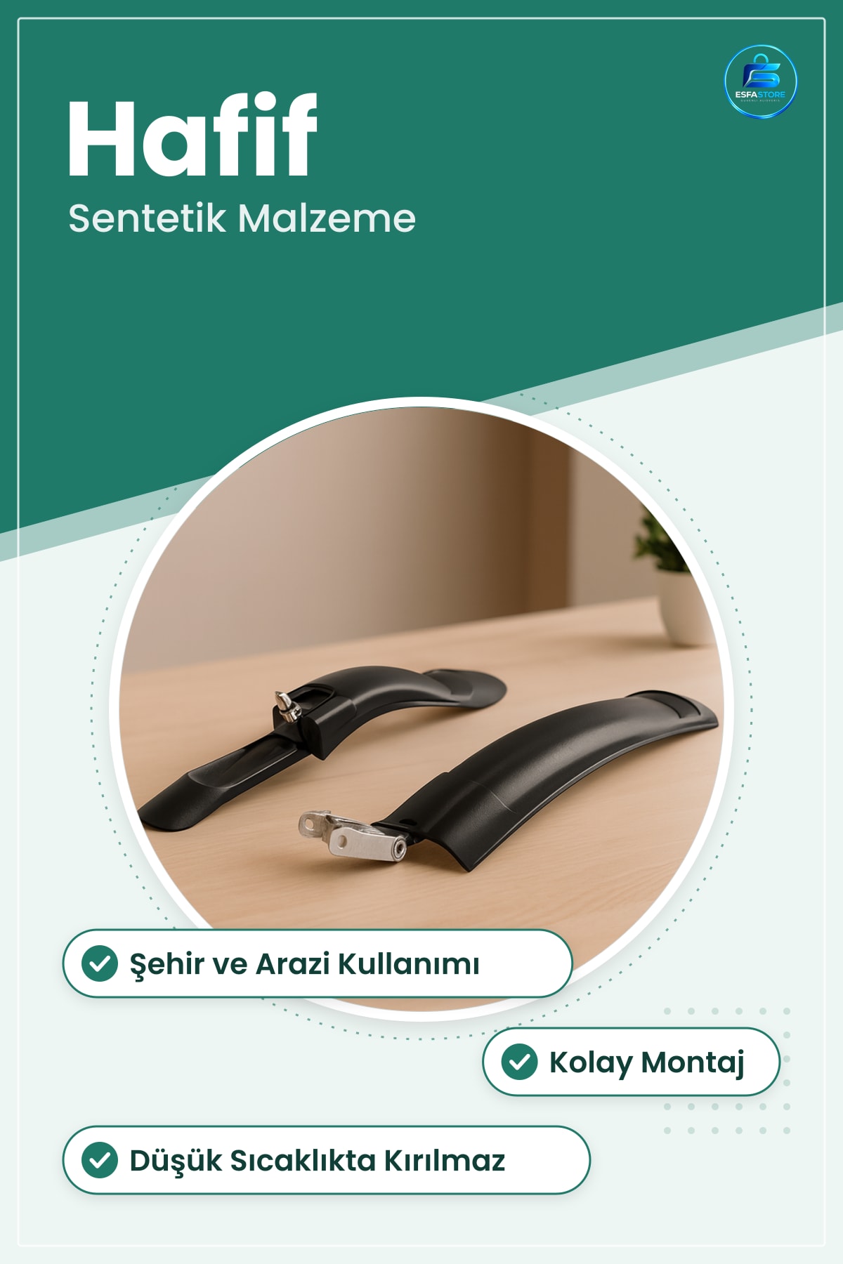 Bisiklet Çamurluk Sentetik Esnek Hafif Çamur Sıçrama Önleyici Kolay Montağ Aksesuarı Şehir Arazi