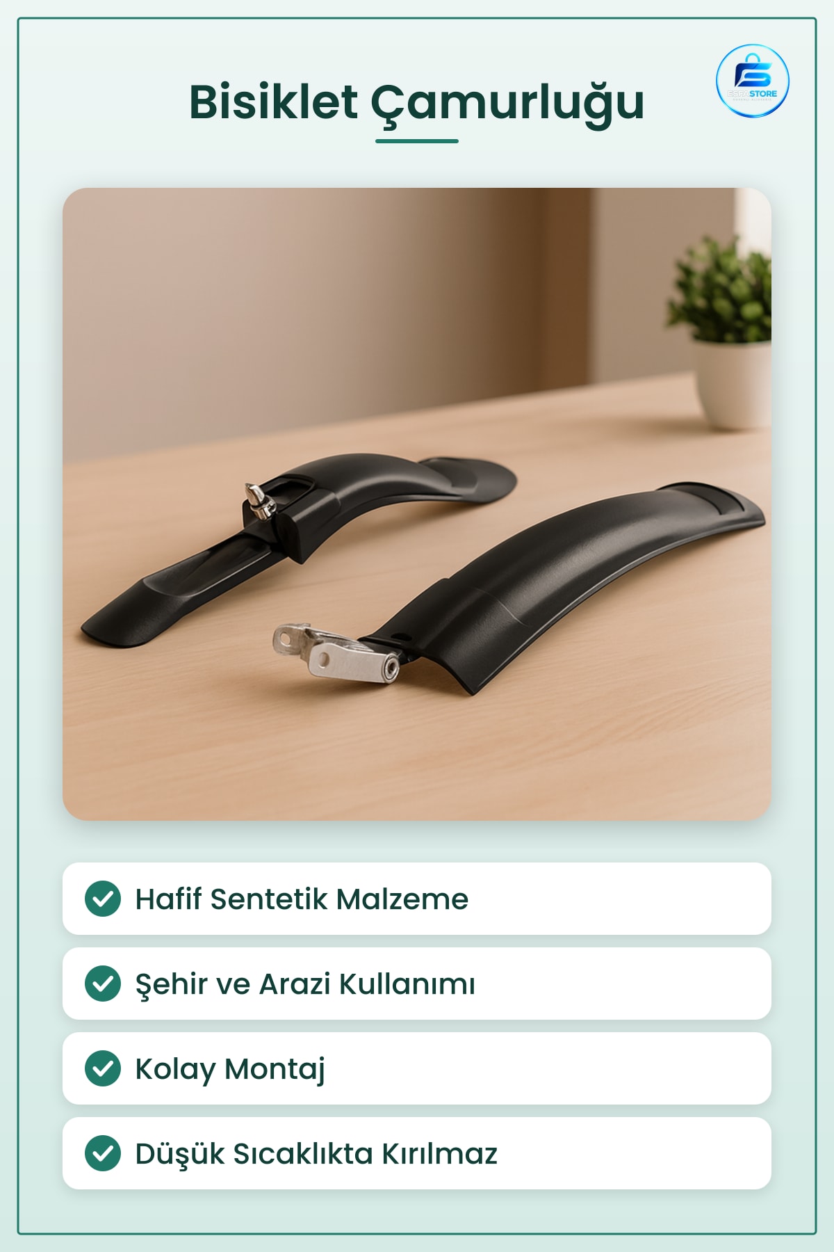 Bisiklet Çamurluk Sentetik Esnek Hafif Çamur Sıçrama Önleyici Kolay Montağ Aksesuarı Şehir Arazi