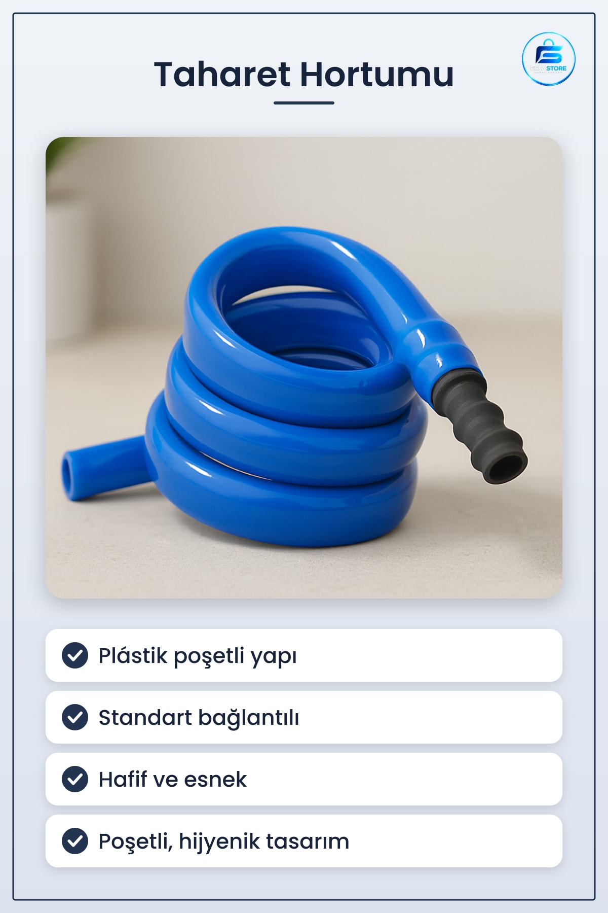 Taharet Hortumu Plastik Poşetli Hijyenik Tuvalet Bağlantı Esnek Banyo Tesisatı Musluk