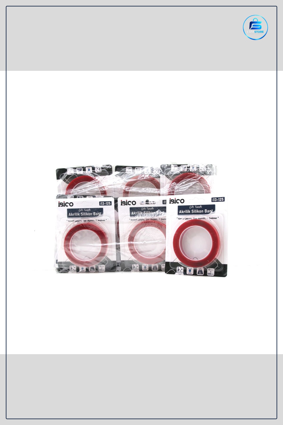 Çift Taraflı Akrilik Silikonize Bant VHB 18 mm 500 cm 5.5 kg Montaj Bandı Duvar Yapıştırıcı