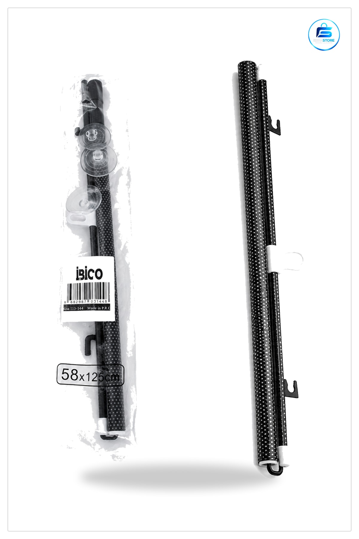 Araç Cam Güneşlik 58x125 cm PVC Makaralı Vantuzlu Oto Perde Yan Kullanışlı Dayanıklı