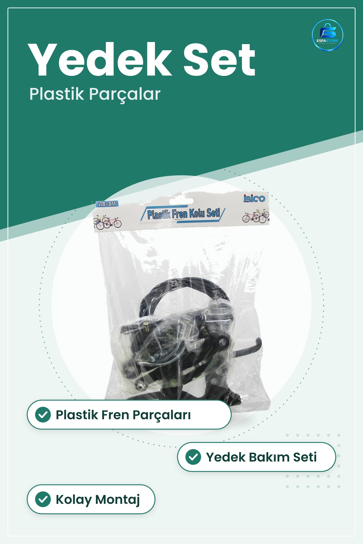 Bisiklet Freni Plastik Fren Kolu Takımı Parçaları Kolay Montaj Yedek Bakım Onarım Seti