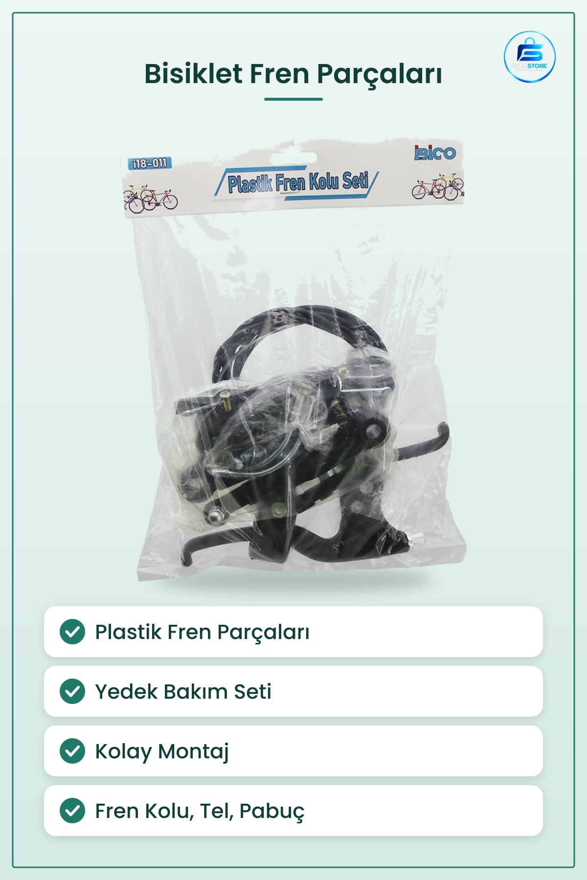 Bisiklet Freni Plastik Fren Kolu Takımı Parçaları Kolay Montaj Yedek Bakım Onarım Seti