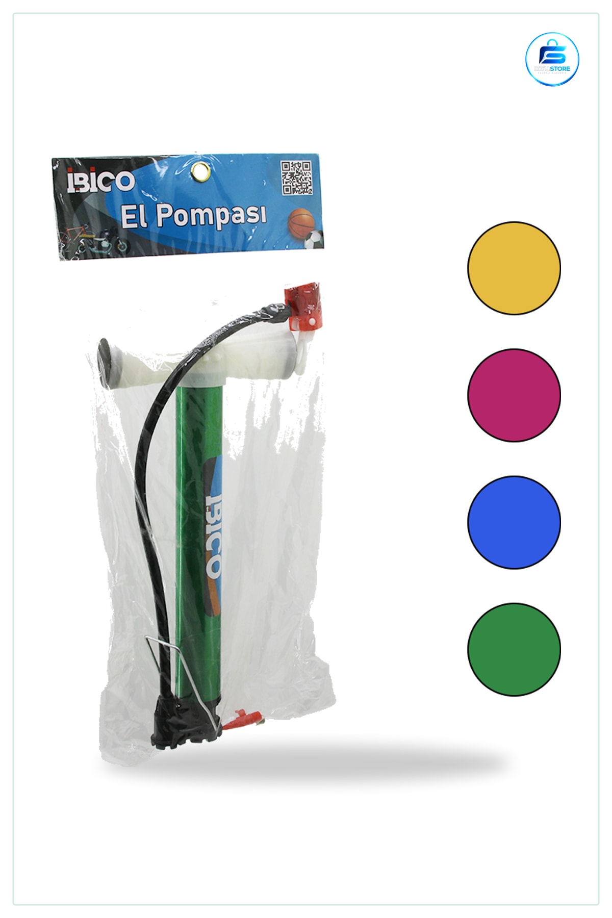 El Pompası 30 cm Metal Gövdeli Top Bisiklet Motor Şişirme Hafif Taşınabilir Kompakt