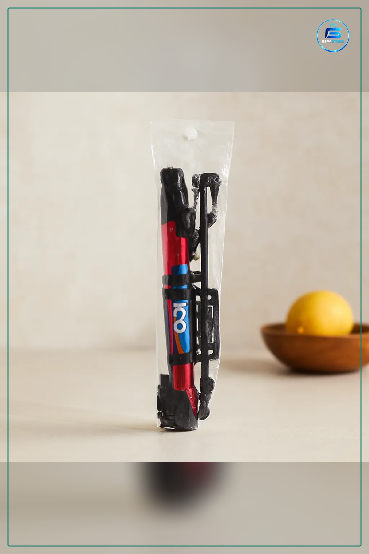 Mini El Pompası Mandallı Uçlu Hortum Top İğnesi Montaj Aparatlı 30 cm Bisiklet Aksesuarı