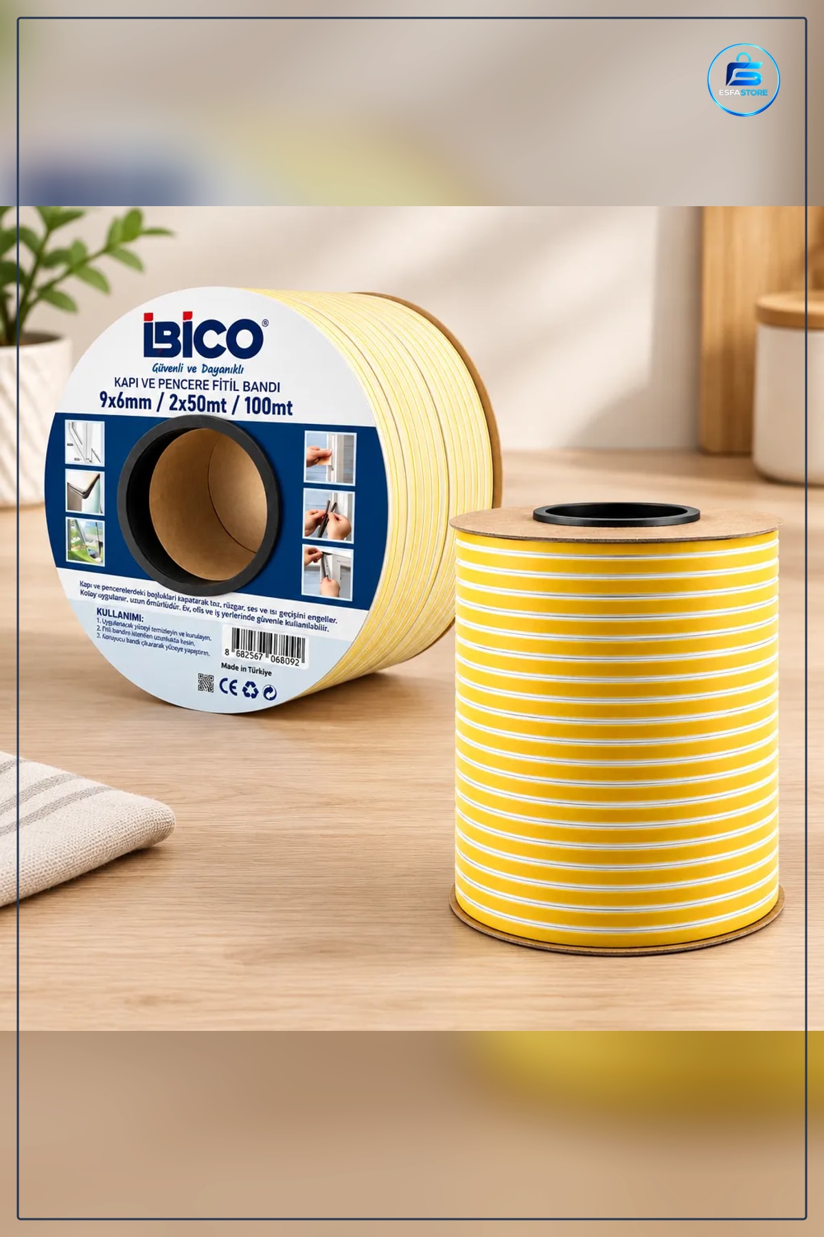 D Profil Kapı Pencere Bantı 9x6 mm Beyaz Fitil 2x50m 100 m Rüzgar Toz Yalıtım Sızdırmazlık