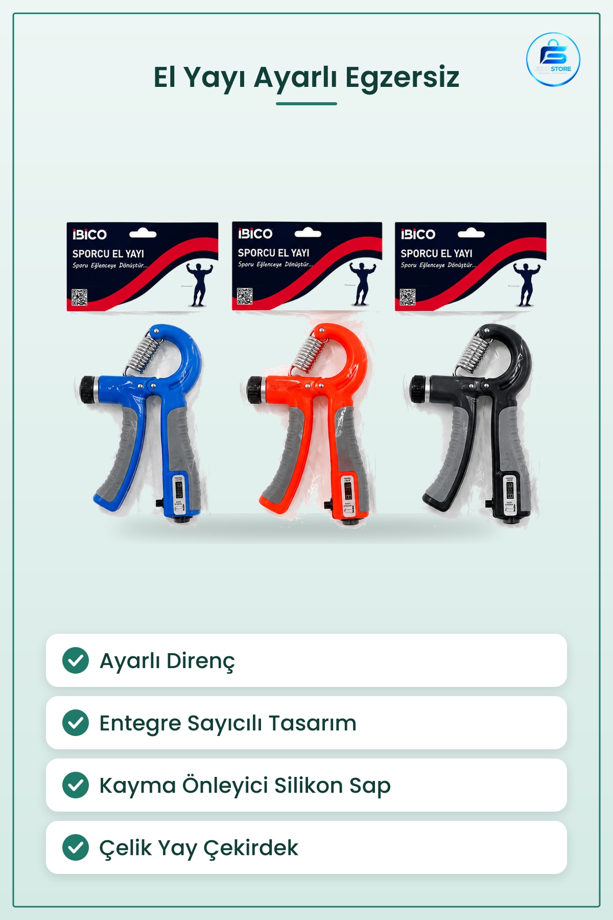 El Yayı Ayarlı Sayıcağlı Egzersiz Silikon Sap Kavrama Gücü Parmak Kas Kondisyon Rehabilitasyon
