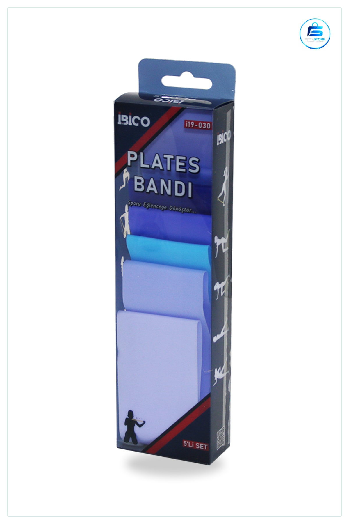 Egzersiz Bandı Renkli Silikon Direnç Seti 5 Parça Pilates Yoga Fitness Ev Spor Kullanışlı
