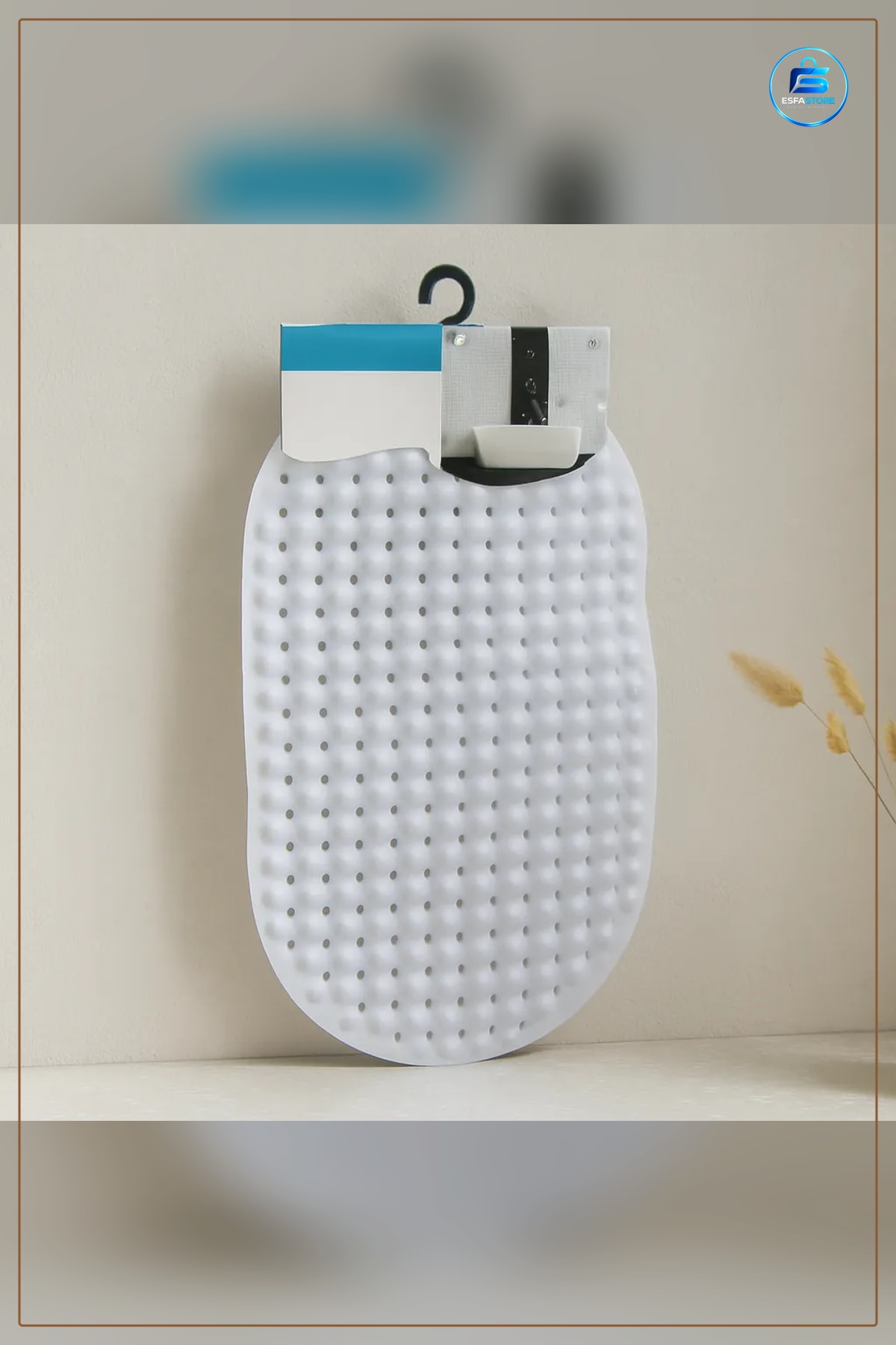 Banyo Paspası Oval Kaydırmaz Vantuzlu Plastik Duş Küvet Zemin Koruyucu 34x65 cm Kullanışlı