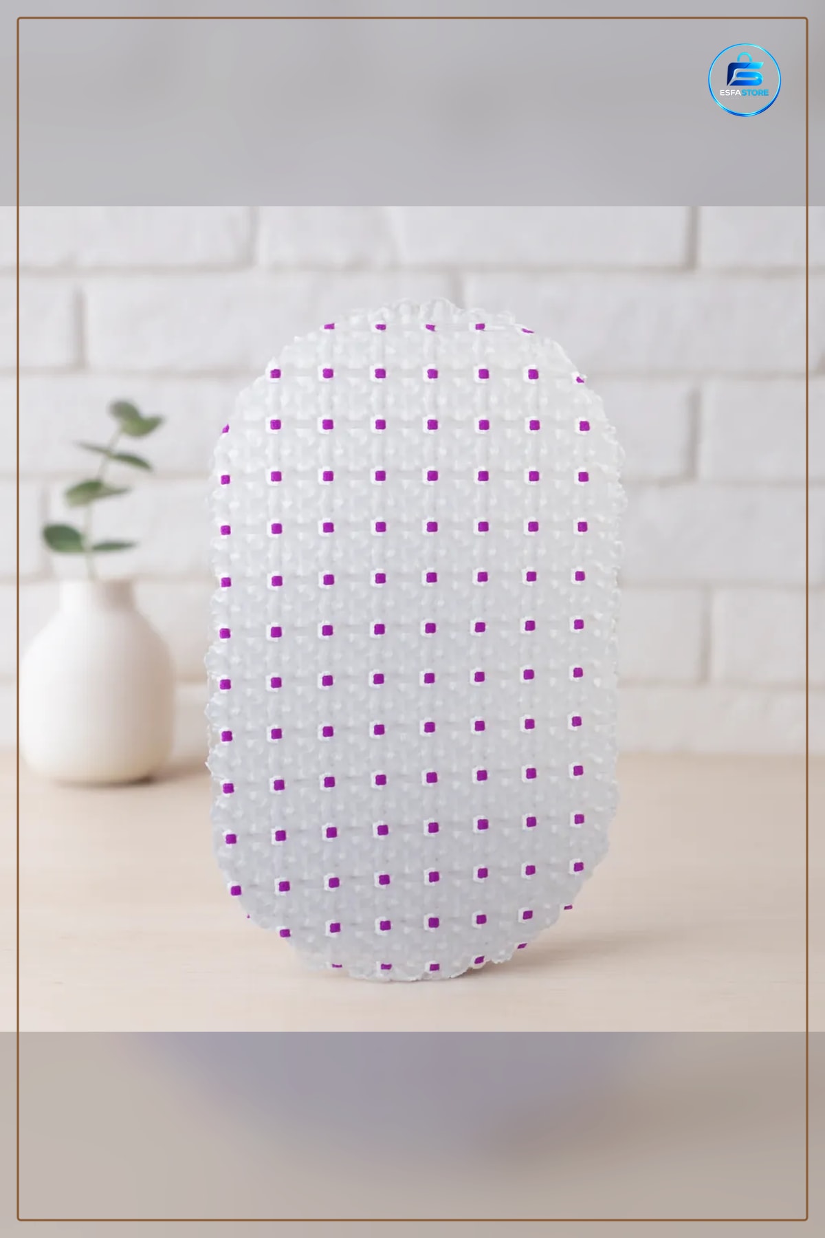 Oval PVC Kaydırmaz Banyo Paspası Vantuzlu 33x61 cm Duruş Yumuşak Kuşgibi Duş Kenar Ayak Hijyenik