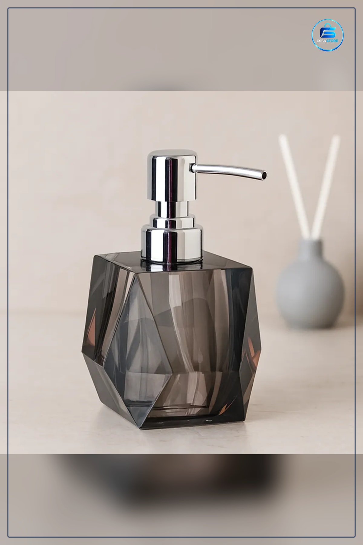 Sıvı Sabunluk 180 ml Akrilik Mika Kristal Pompalı Banyo Aksesuarı Ev Ofis Kullanımı